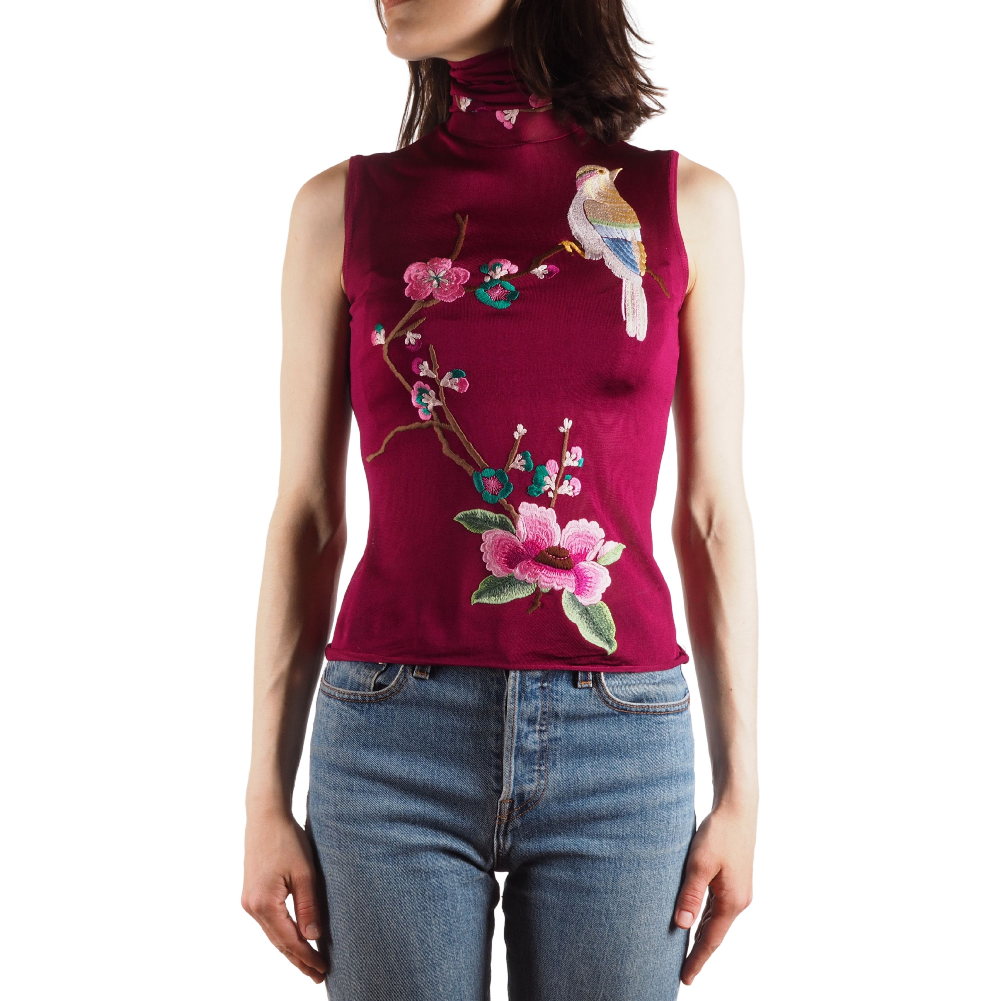 Christian Dior by Galliano Vintage Embroidered Floral Top