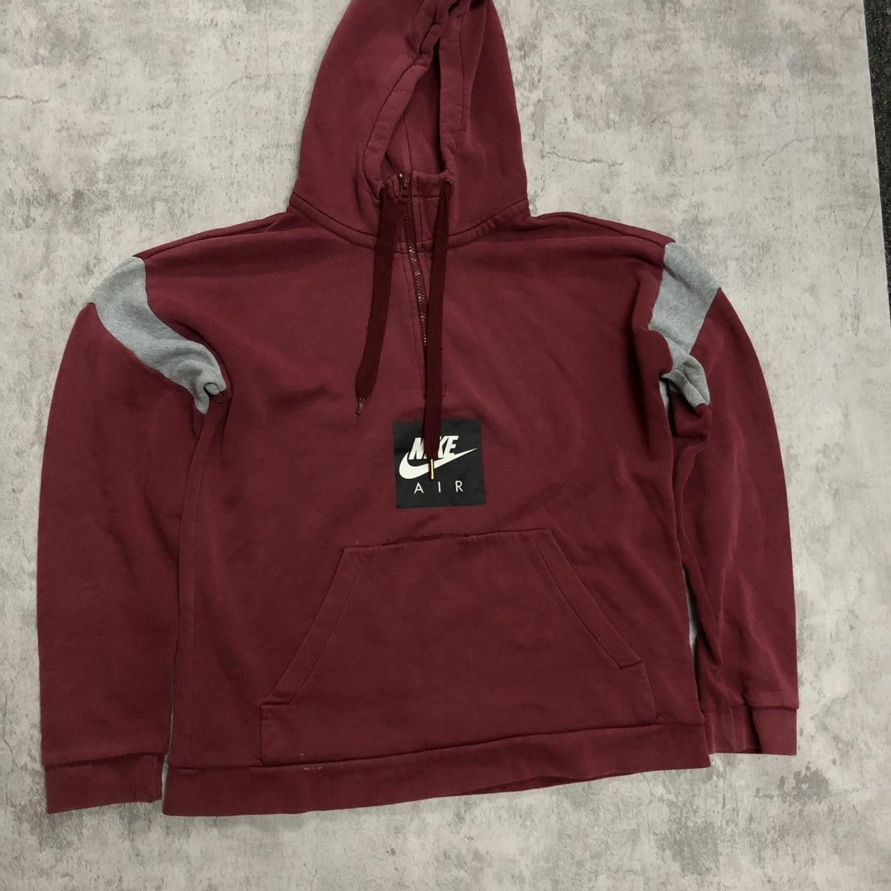 Nike Burgundy Nike quarter zip hoodie #NikeHoodie Size US M / EU 48-50 / 2 - 1 Thumbnail