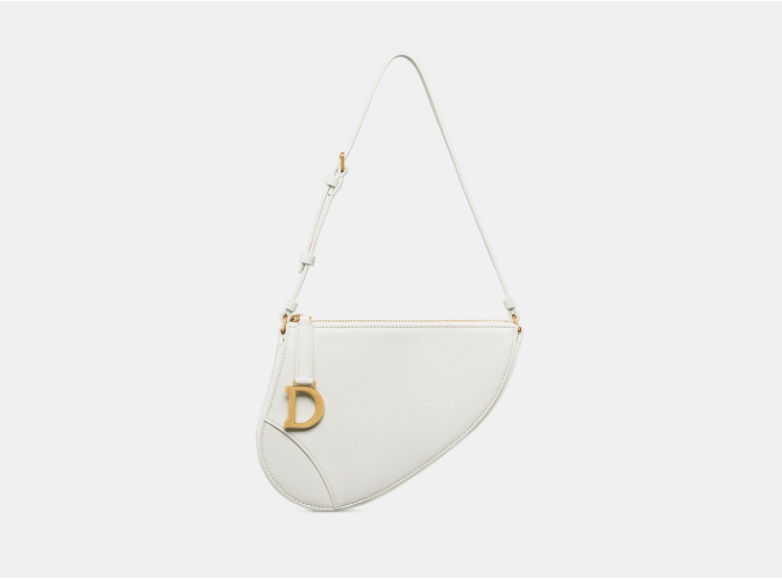 Dior o1w1db11125 S5909C Size: OS / Saddle Rodeo Pouch in White Size ONE SIZE - 2 Thumbnail