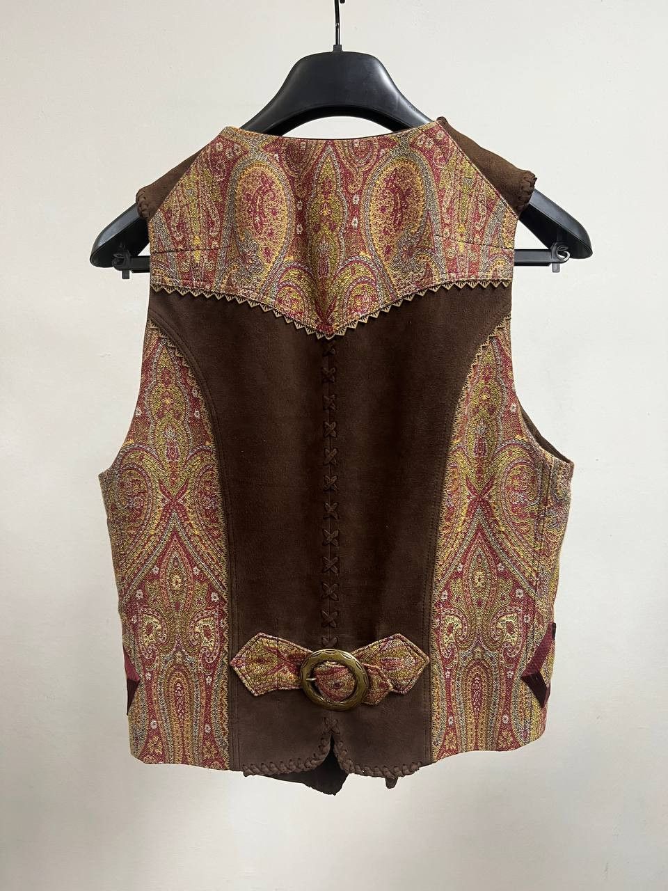 Number (N)ine SS09 Number Nine “The Lonesome Heroes” Suede Tapestry Vest Size US L / EU 52-54 / 3 - 2 Thumbnail