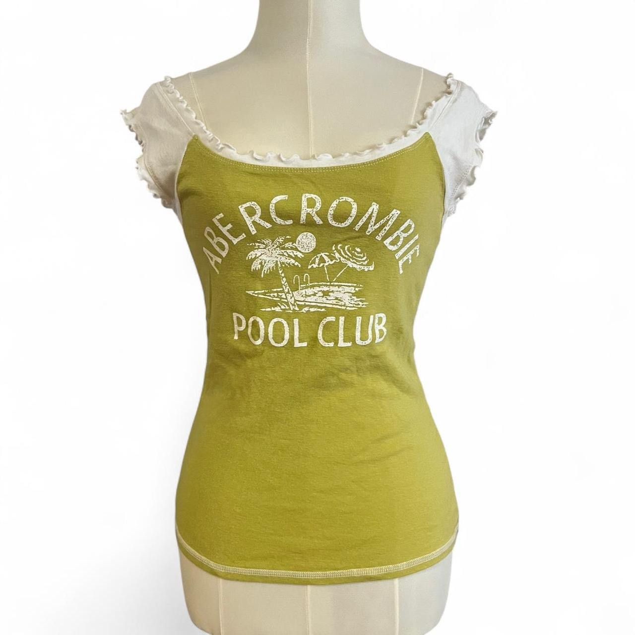 Abercrombie & Fitch y2k Abercrombie & Fitch pool club lime green baby tee Size S / US 4 / IT 40 - 4 Thumbnail