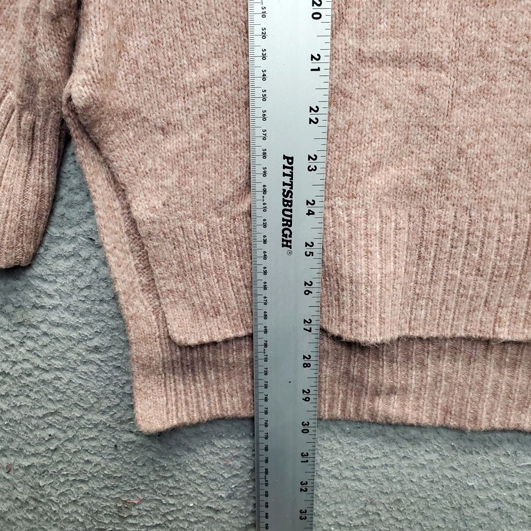 Calvin Klein Calvin Klein Womens Size L Tunic Sweater Multicolor Turtle Neck High Low Slit Pullover Knit Size L / US 10 / IT 46 - 3 Thumbnail