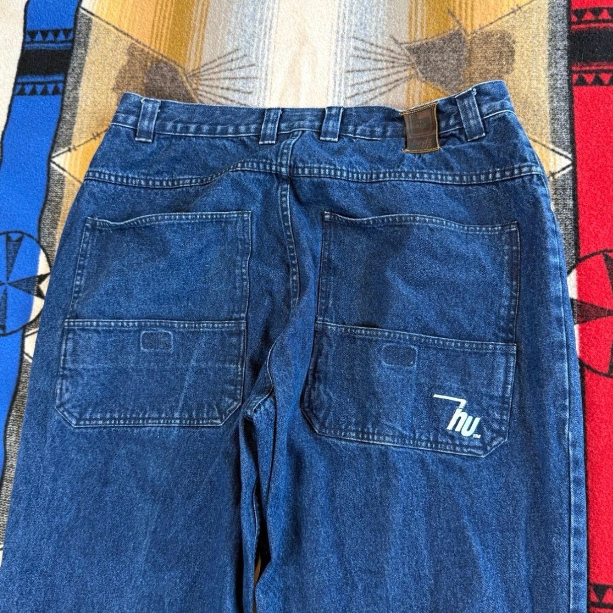 Denime VINTAGE Hedz Up Jeans Denim Wide-Leg 38x33 Men Regular Blue Y2K Skate Grunge Streetwear 90s Size US 38 / EU 54 - 4 Thumbnail