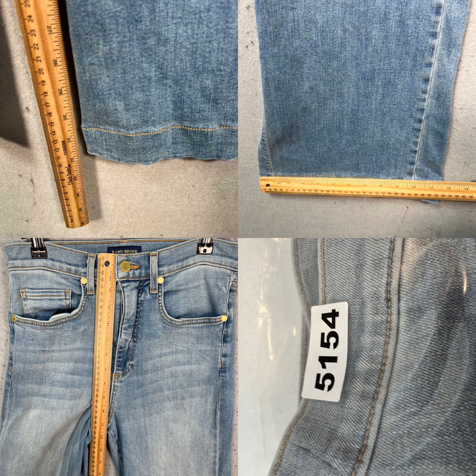 Ramy Brook Ramy Brook Womens Jeans 28 Light Wash Denim With Slit Flared High Rise 32 In Inseam Blue Cotton Blend Pants - Men/Women? Size 28" / US 6 / IT 42 - 8 Thumbnail