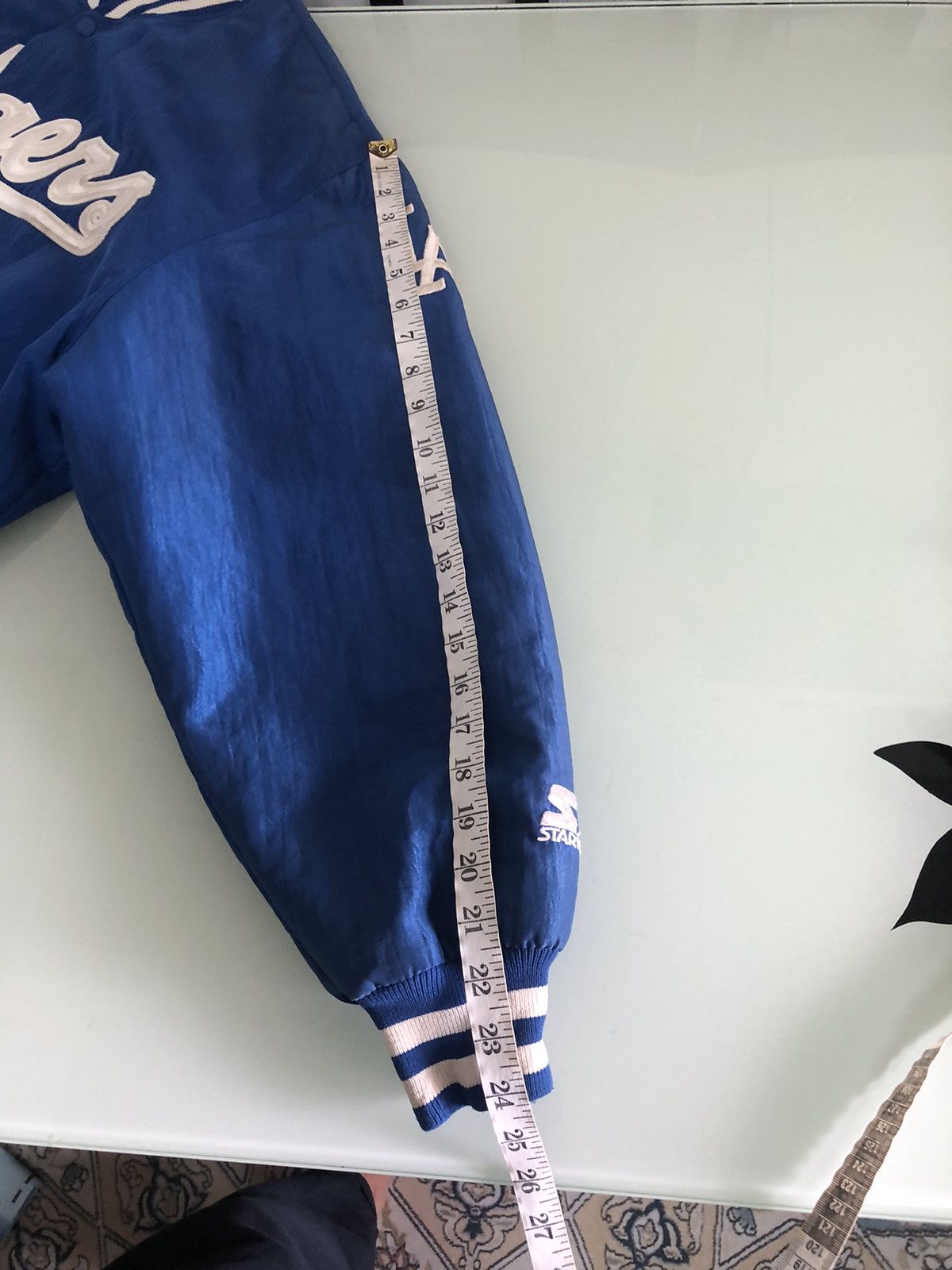 MLB Vintage 90s Dodgers MLB Nomo by Starter Bomber Jacket Size US M / EU 48-50 / 2 - 21 Thumbnail