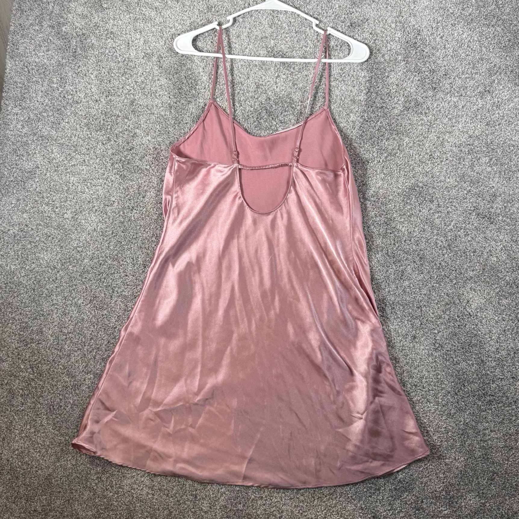 Vintage Ambrielle Slip Dress M Pink Satin Solid Sleeveless Dress Women Coquette Romantic Soft Girl Balletcore Date Night M Size M / US 6-8 / IT 42-44 - 7 Thumbnail