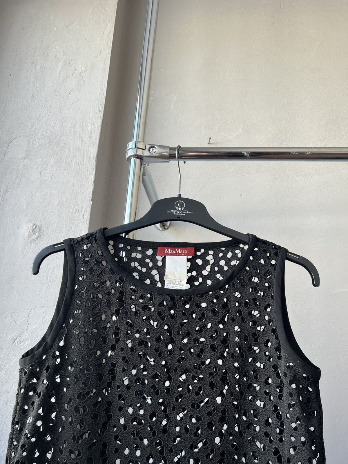 Max Mara MAX MARA STUDIO BLACK OPENWORK SLEEVELESS BOXY STYLE DRESS Size M / US 6-8 / IT 42-44 - 5 Thumbnail