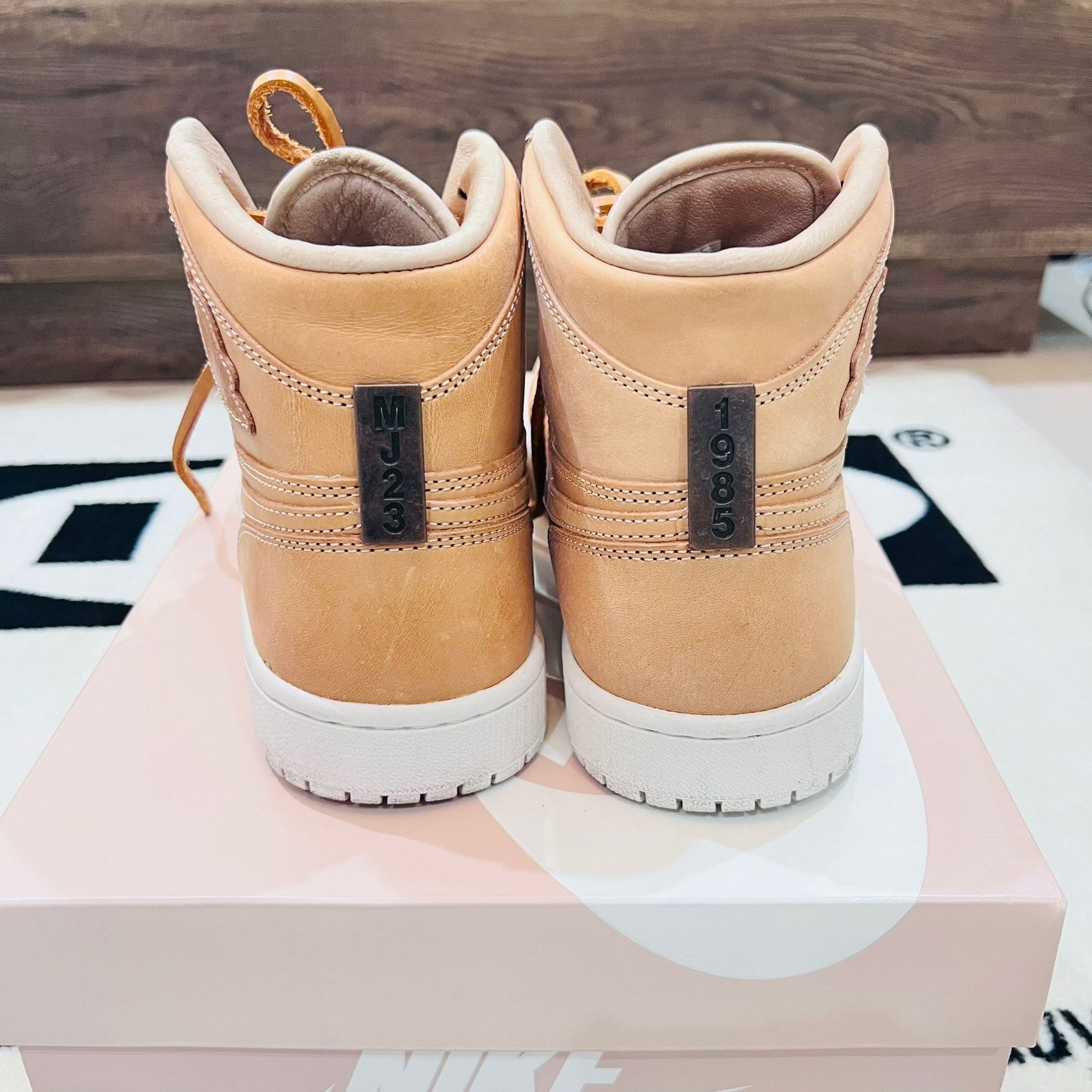 Nike 2015 Vintage Nike Air Jordan I PinnacleVachetta Tan Sneakers Size US 10.5 / EU 43-44 - 4 Thumbnail