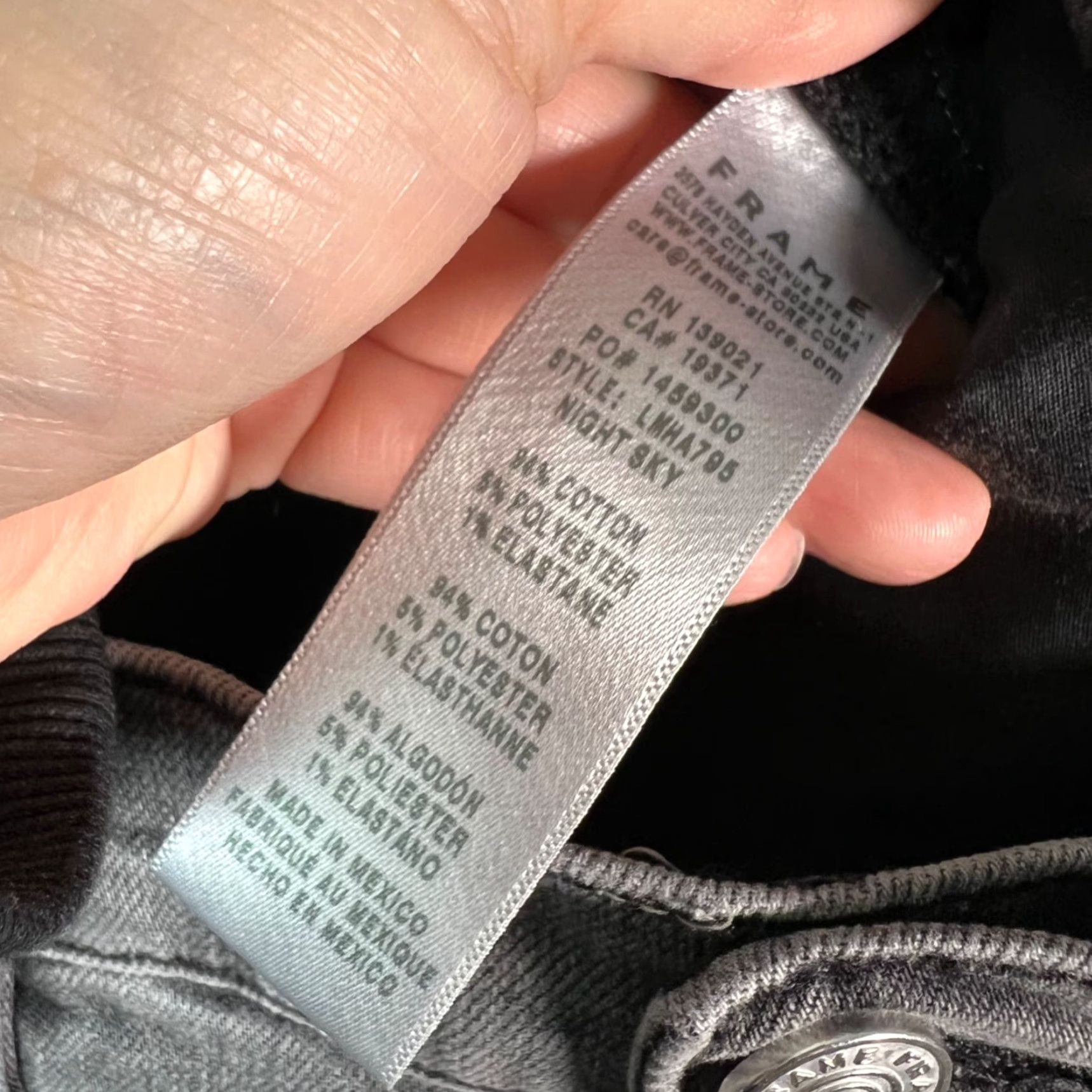 Frame Frame Jeans Size 33 Mens Denim 5-Pocket Tapered Zip Fly Cotton Blend Gray Night Sky (Vintage: No) LHomme Athletic Style Size US 33 - 5 Thumbnail