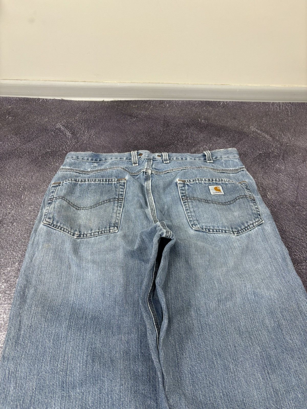 Carhartt Vintage Carhartt Washed Light Blue USA Hype Baggy Jeans Size US 36 / EU 52 - 8 Thumbnail