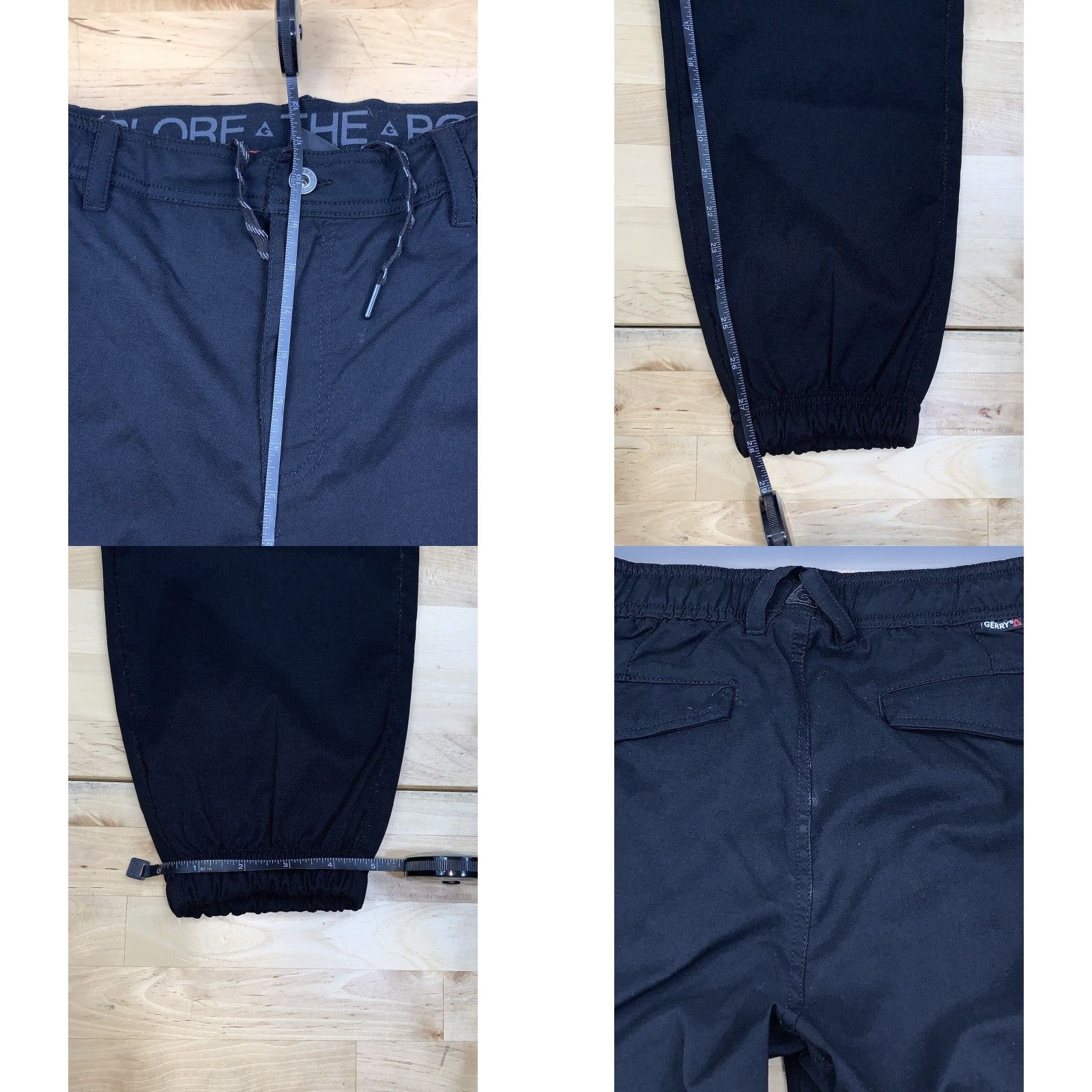 Vintage Gerry Mens Joggers M Black Casual Drawstring Pants Modern Fit Tailored Everyday Comfort Size ONE SIZE - 8 Thumbnail