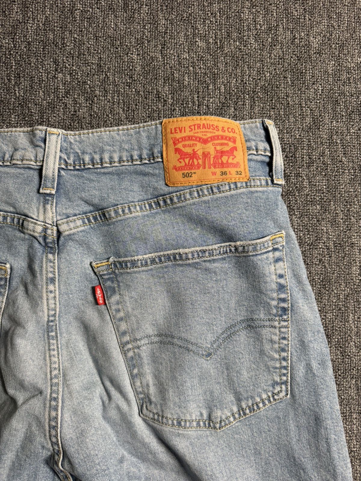 Levi's × Levi's Vintage Clothing Levi’s 502 Men’s 36x32 Distressed Jeans Regular Fit Size US 36 / EU 52 - 4 Thumbnail