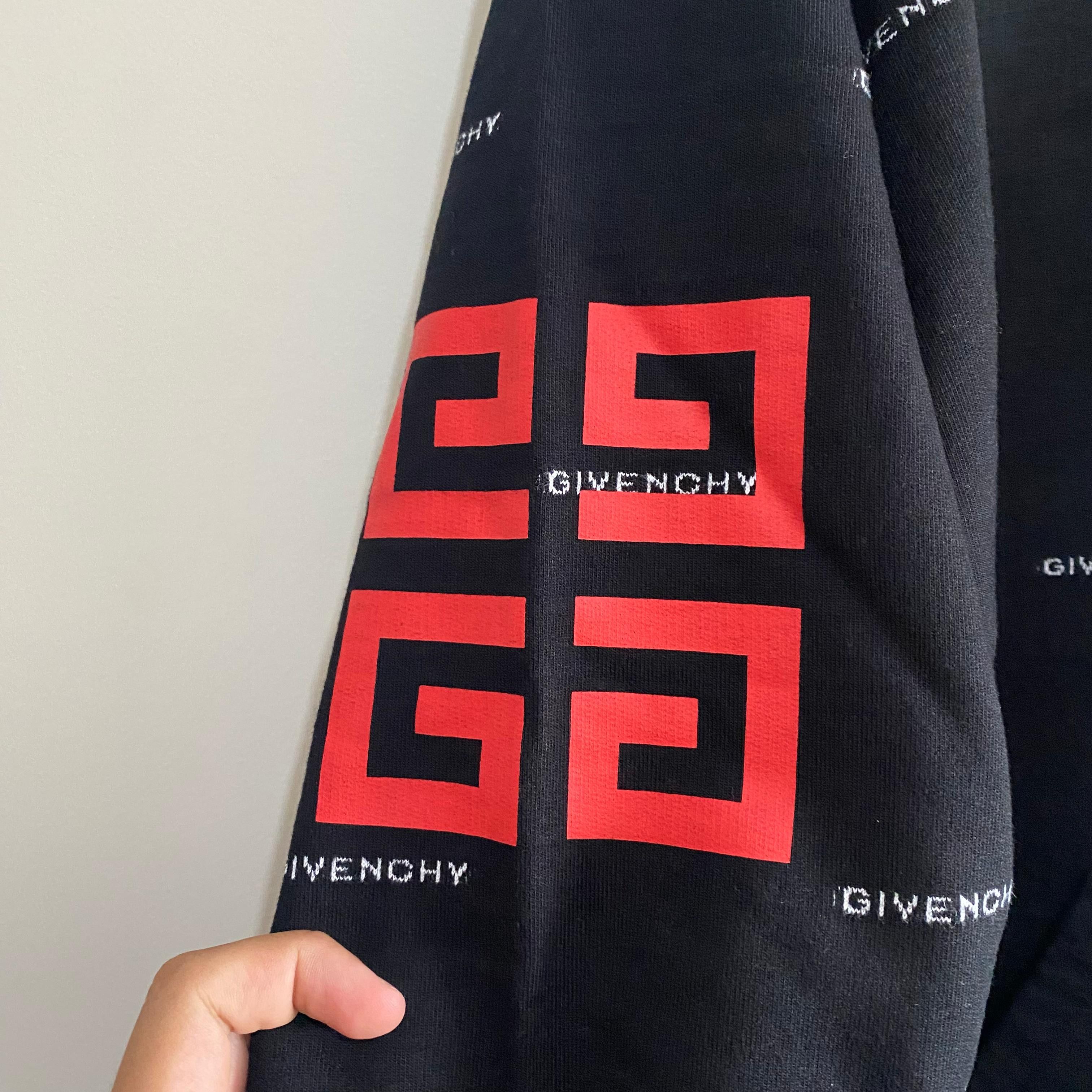 Givenchy Black All Over Jacquard Logo Oversized Hoodie Size US S / EU 44-46 / 1 - 6 Thumbnail