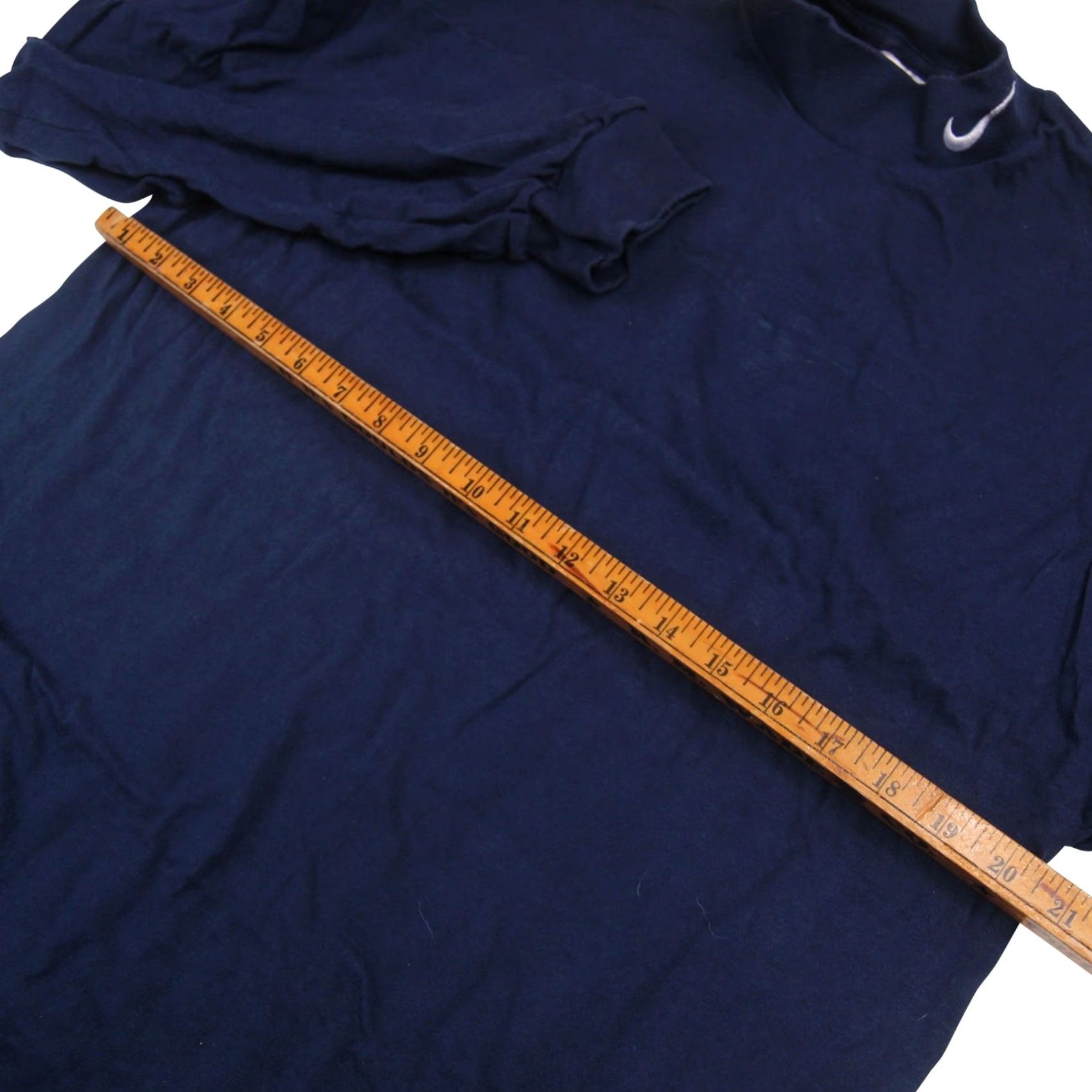 Nike VINTAGE Nike Mens Large Shirt Blue Swoosh Mock Neck Long Sleeve Size US L / EU 52-54 / 3 - 5 Thumbnail
