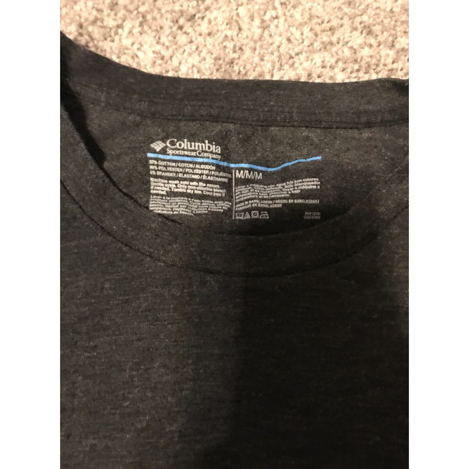 Vintage Columbia Womens T Shirt Medium Crew Neck Short Sleeve Charcoal Gray Cotton Polyester Activewear Regular Size M Ladies Womens Size M / US 6-8 / IT 42-44 - 3 Thumbnail