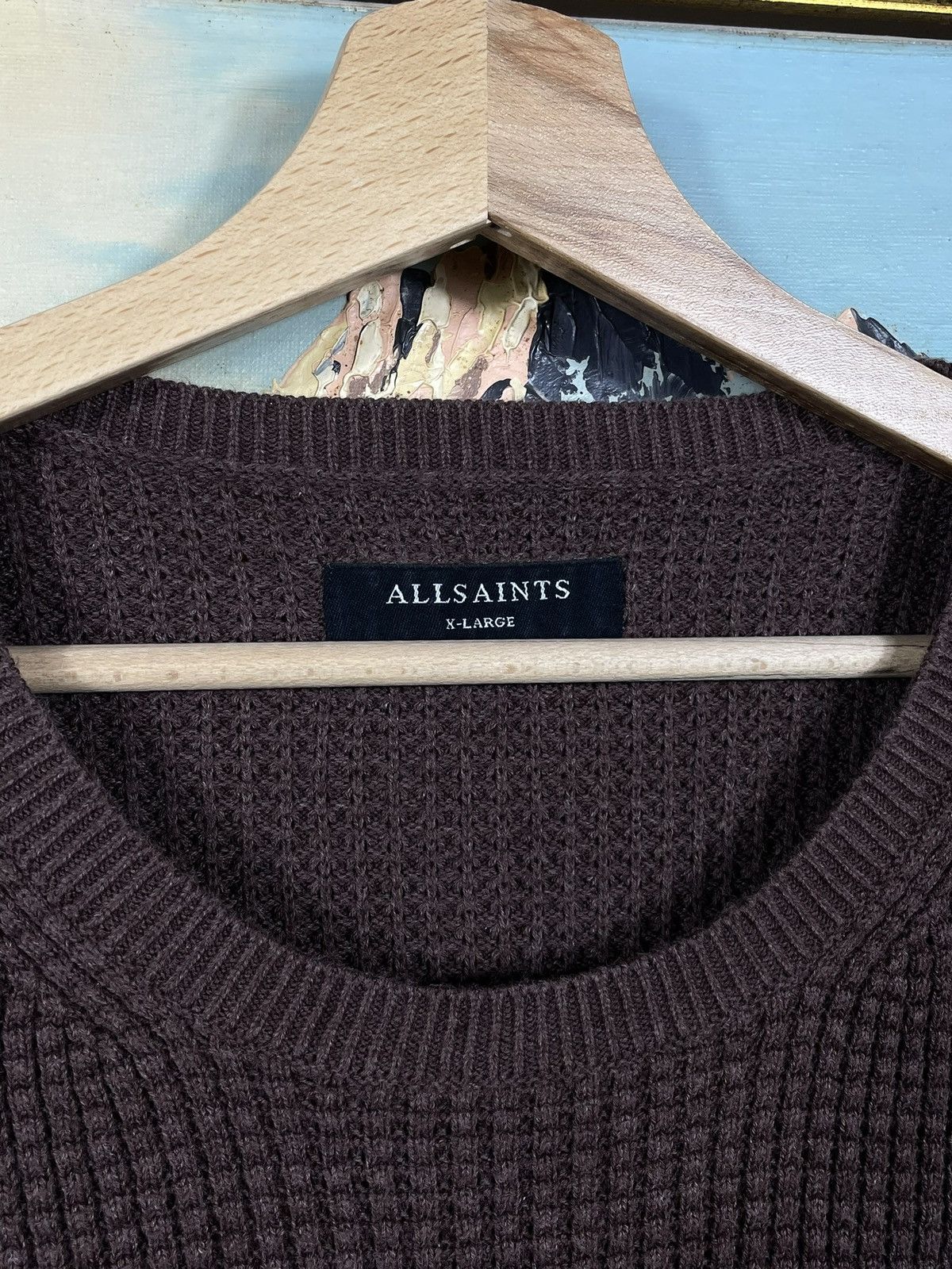 Allsaints × Designer × Japanese Brand AllSaints Longsleeve Jumper Pull Knitwear Designer Cotton Size US XL / EU 56 / 4 - 6 Thumbnail