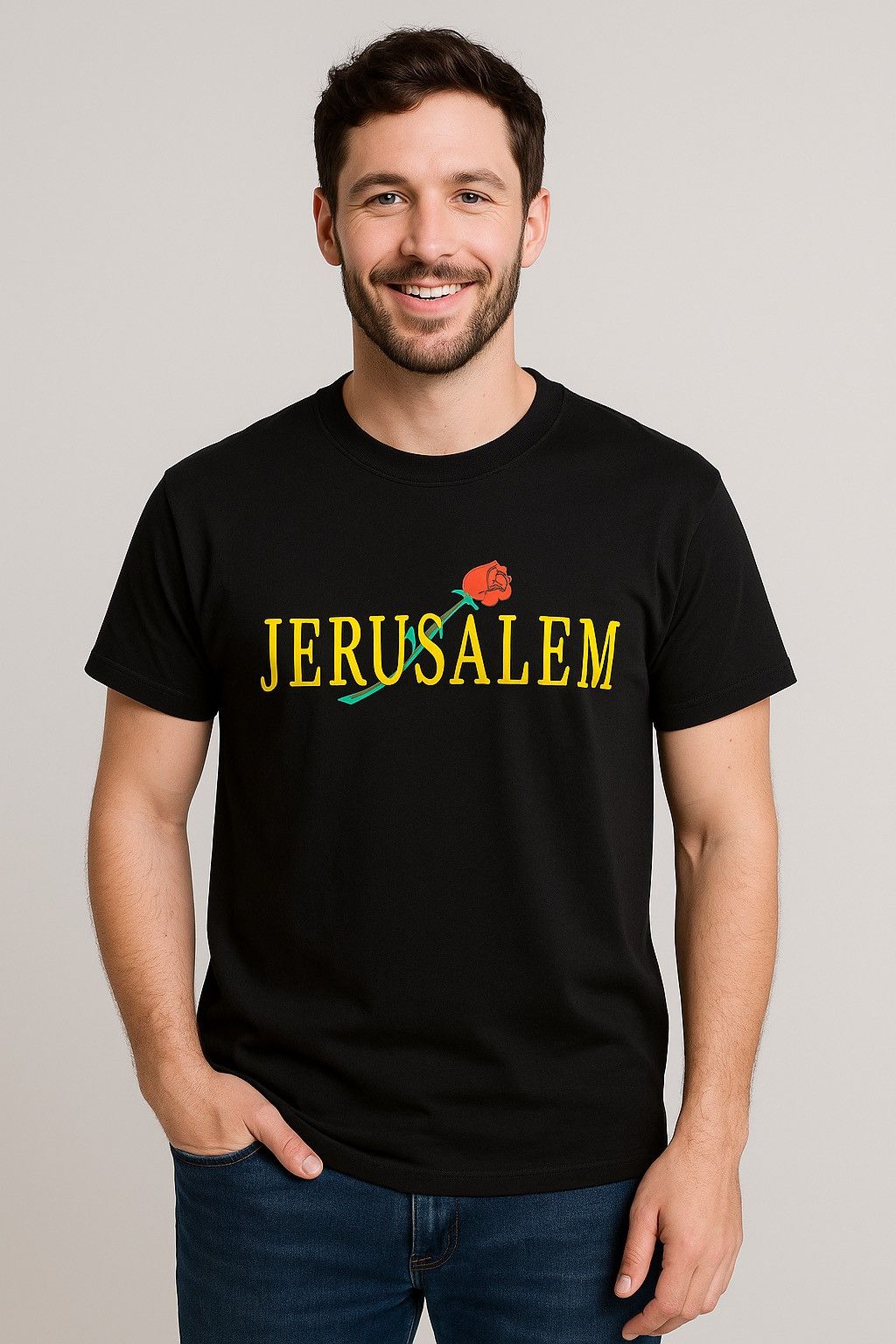 Other Vintage Jerusalem Rose Tee – XXL – Made in Jerusalem Size US XXL / EU 58 / 5 - 1 Thumbnail