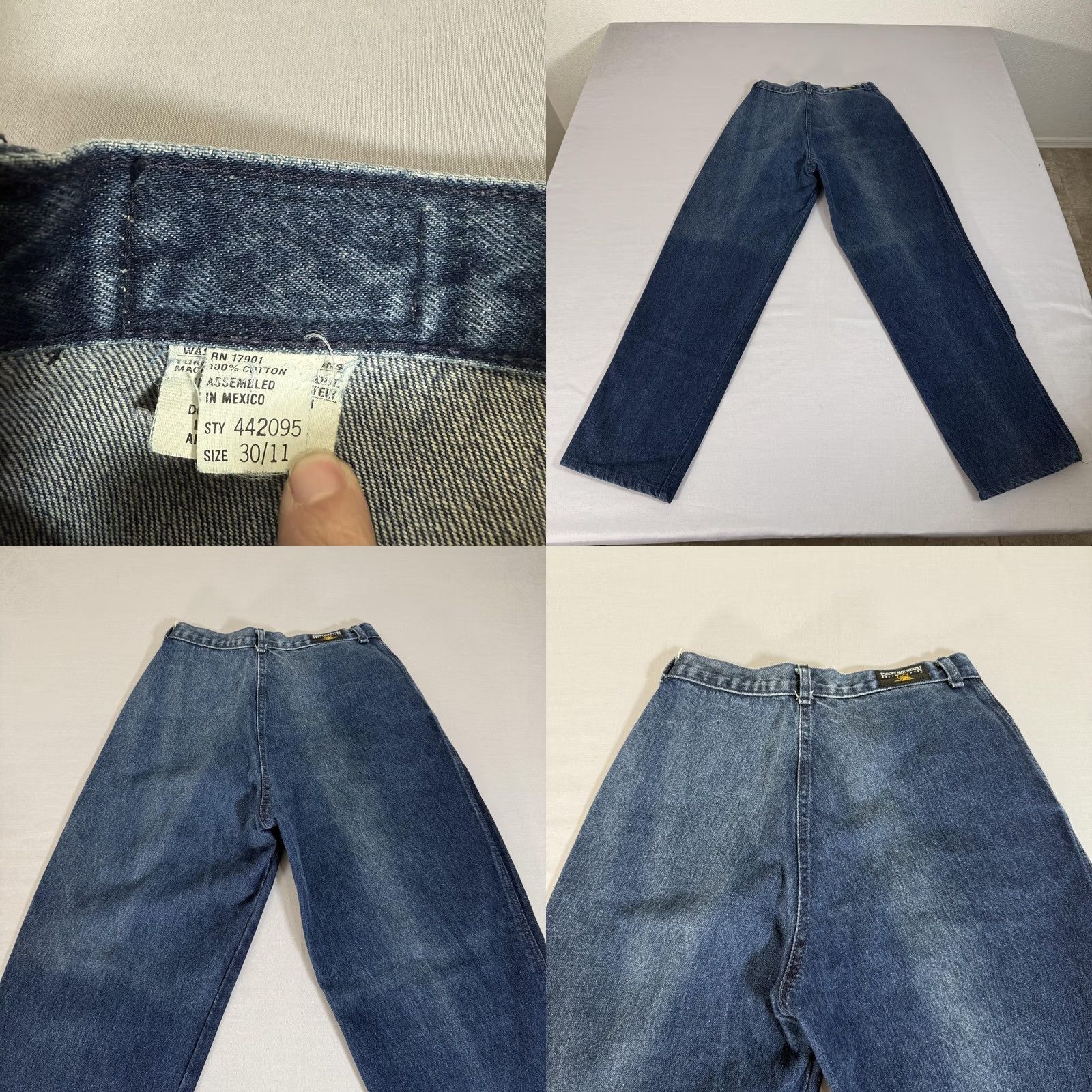 Vintage VINTAGE Rocky Mountain Jeans Womens 11 Blue Denim Pants Western 90s Size 32" / US 10 / IT 46 - 9 Thumbnail