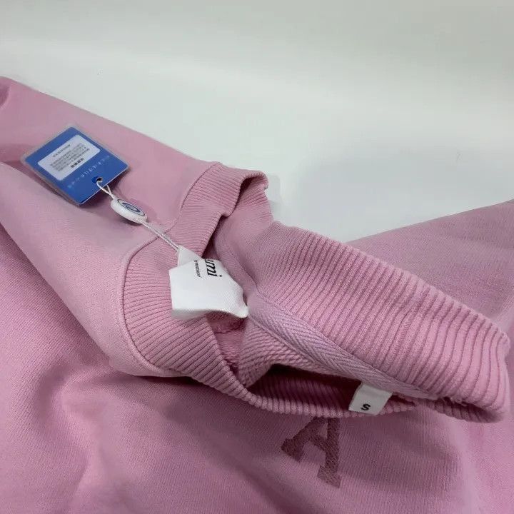 AMI AMIPARIS Pink Heart Logo Long Sleeve Sweatshirt -2507 Size US S / EU 44-46 / 1 - 5 Thumbnail