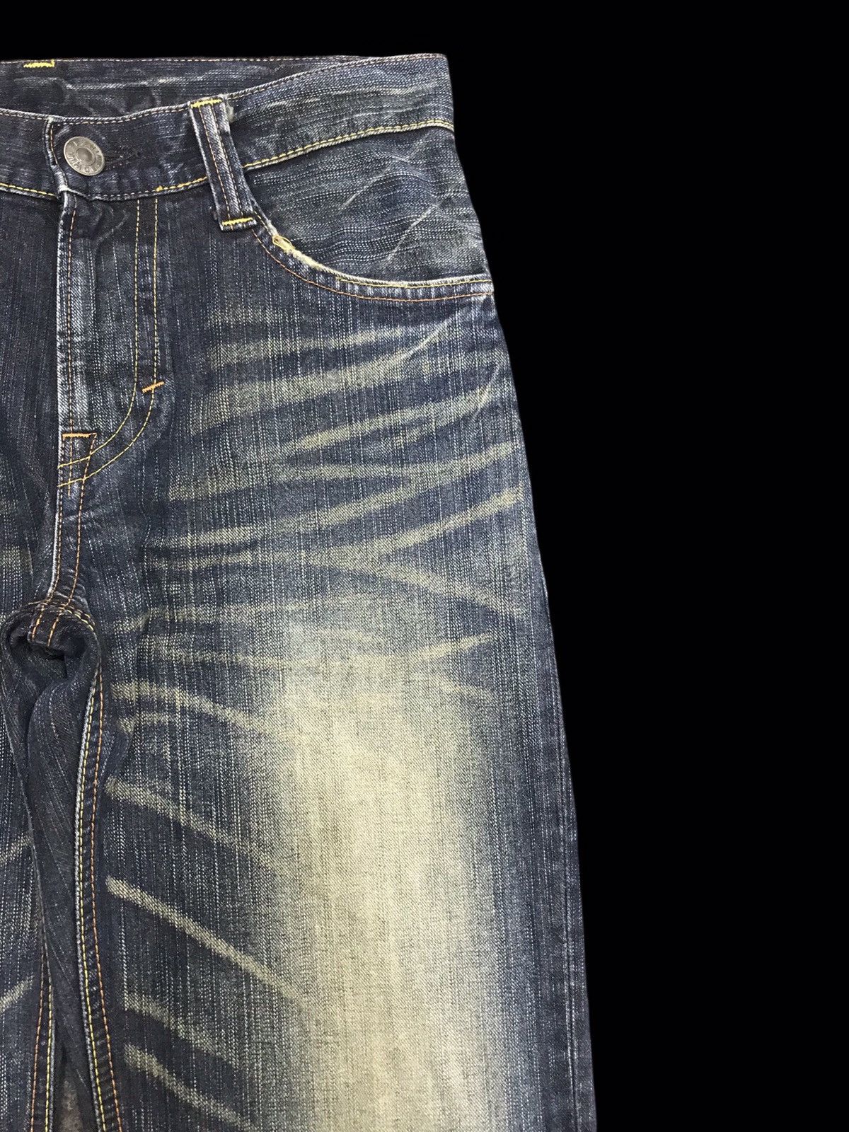 Edwin 💥WIDE FLARE💥EDWIN STONEWASH SICK FADES MUD WASH DENIM F330 Size US 32 / EU 48 - 3 Thumbnail