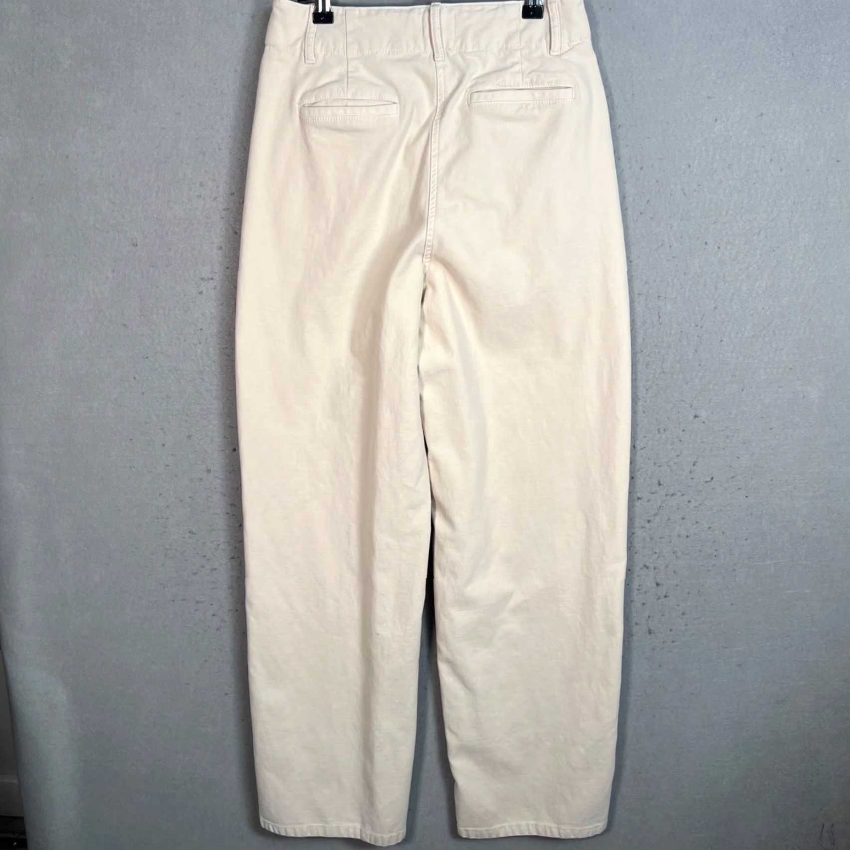 Vintage Wilfred Free Beige High-Waist Trousers Size 4 Cotton Blend Womens Casual Pants Size 27" / US 4 / IT 40 - 2 Thumbnail