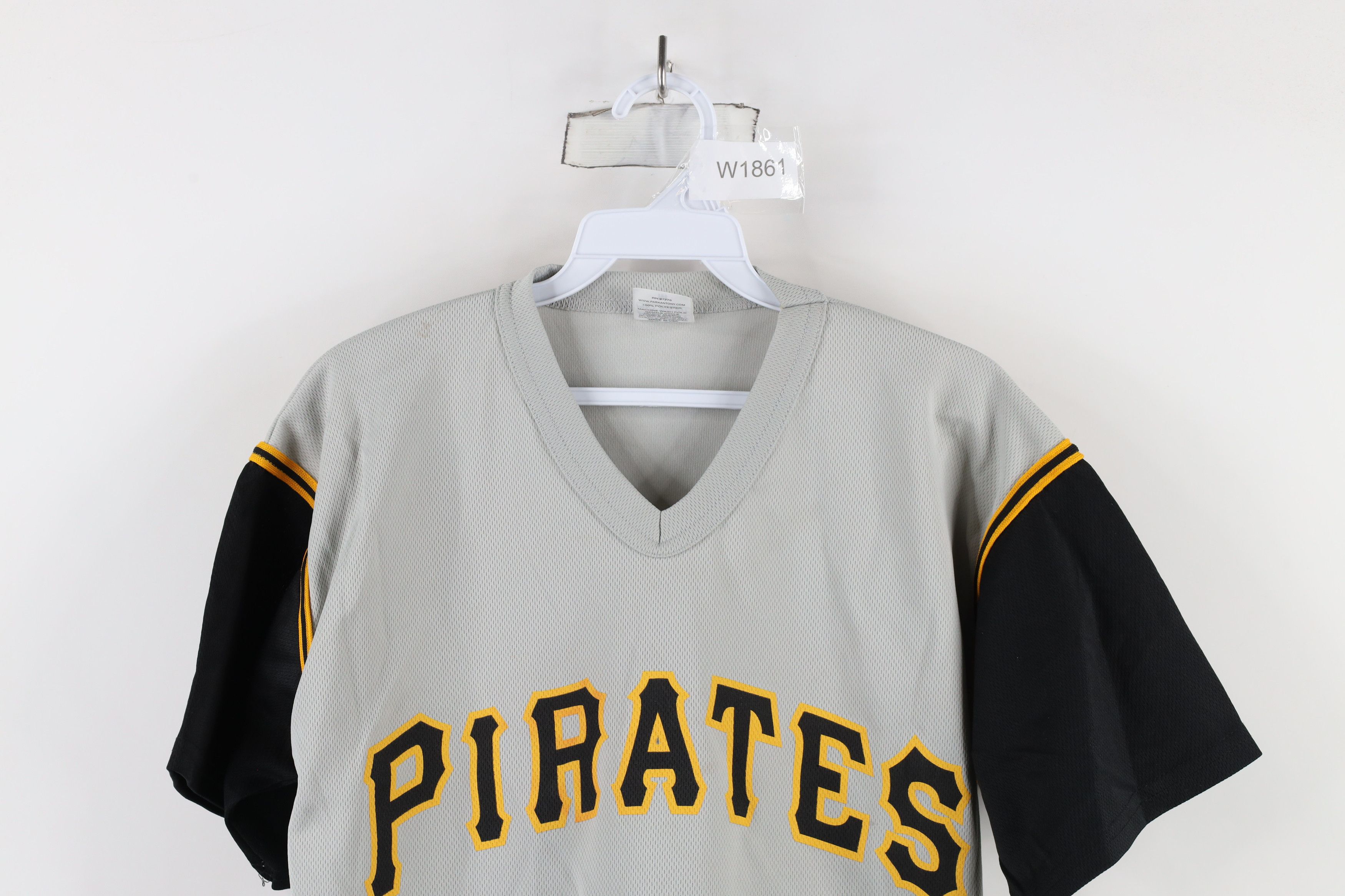 Vintage Vintage 90s Clemente Pittsburgh Pirates Baseball Jersey USA Size M / US 6-8 / IT 42-44 - 2 Thumbnail