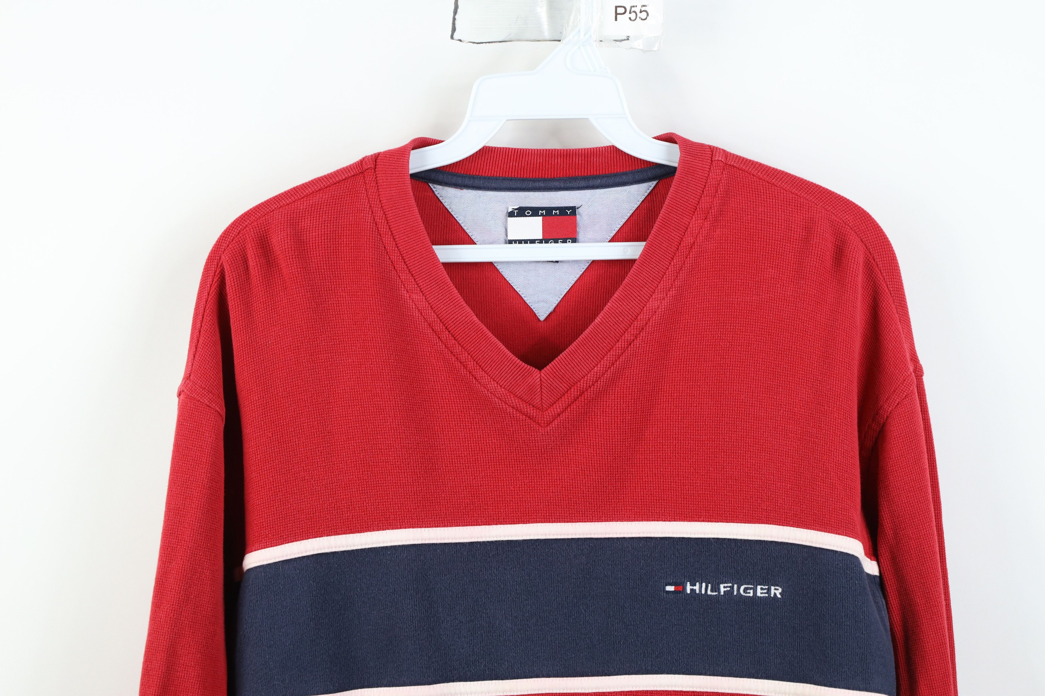 Tommy Hilfiger Vintage 90s Tommy Hilfiger Thermal Knit Long Sleeve T-Shirt Size US M / EU 48-50 / 2 - 2 Thumbnail