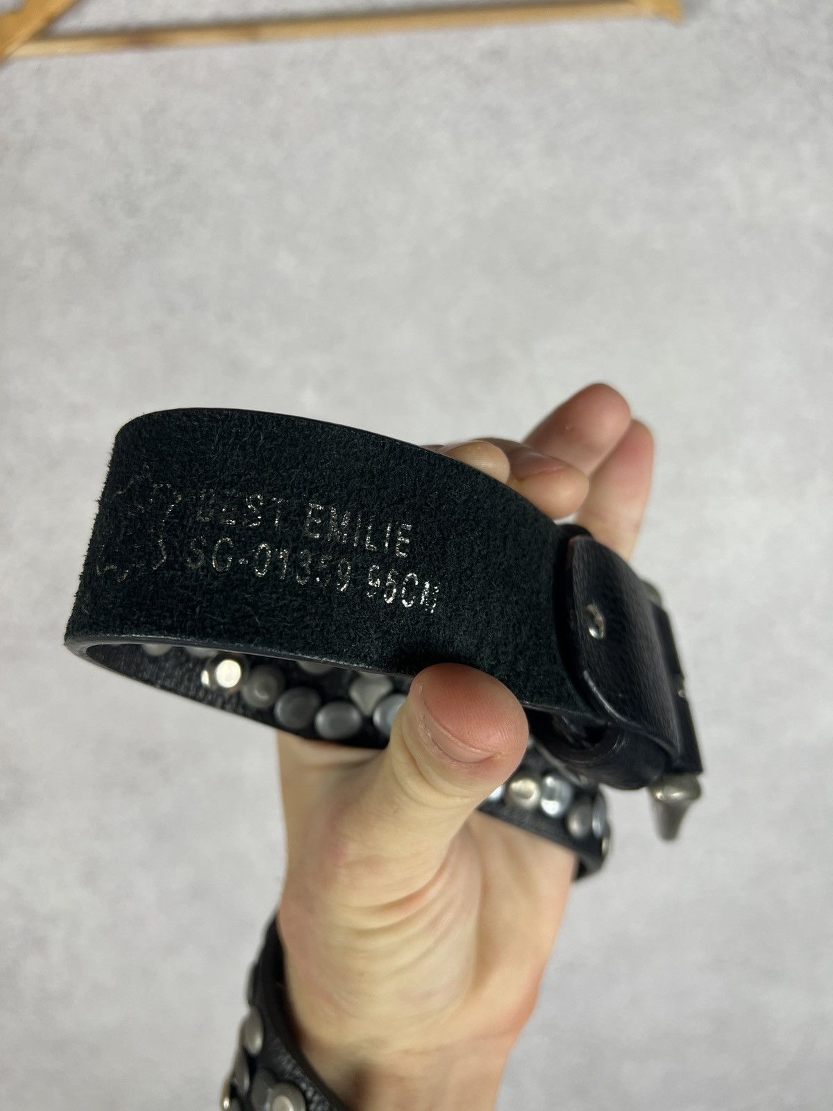 Vintage Vintage Y2K Simon B.B. Style Avant Garde Leather Belt Size ONE SIZE - 3 Thumbnail