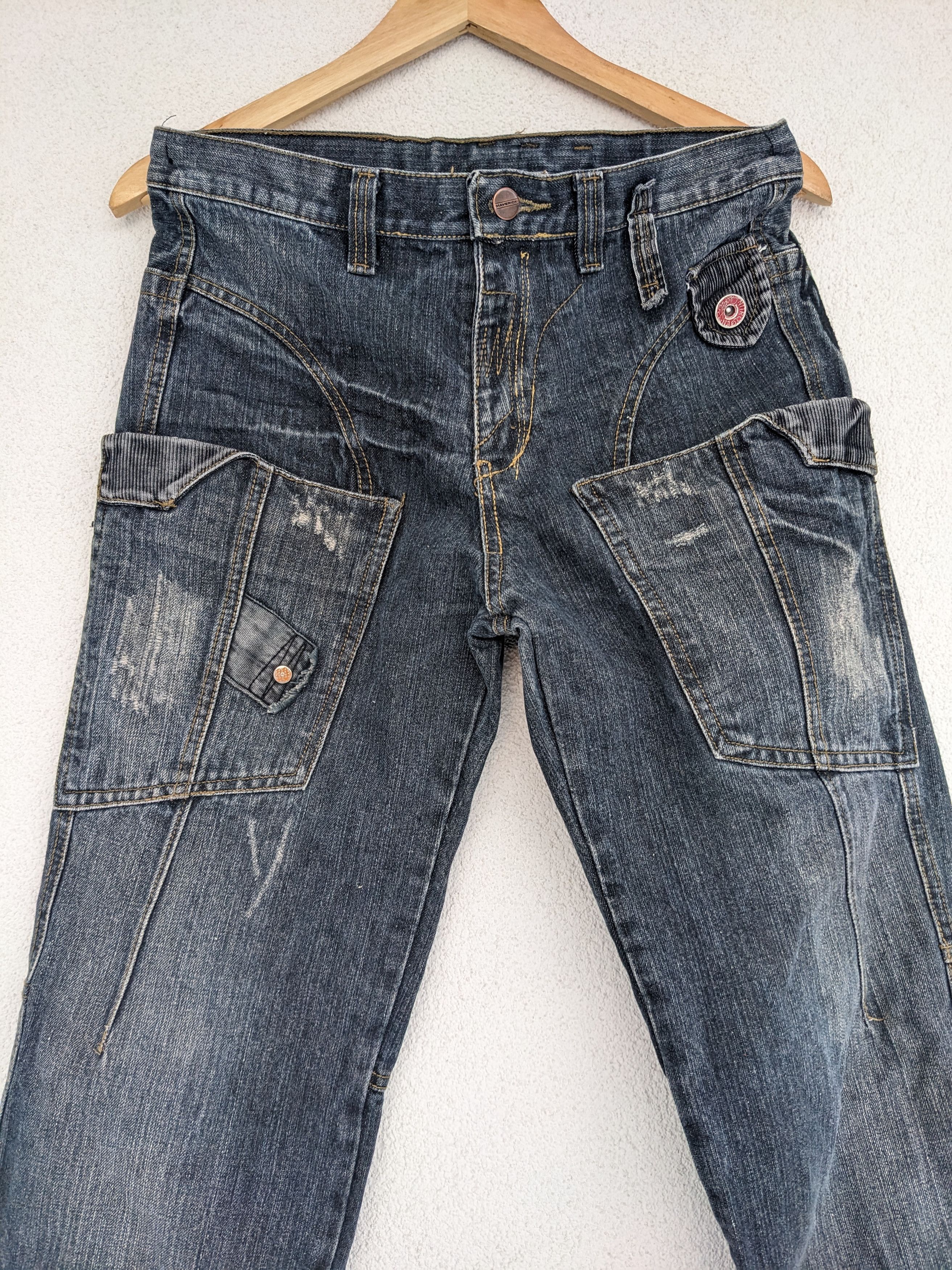Japanese Brand Crazy Cargo patched pants y2k Size US 28 / EU 44 - 1 Thumbnail