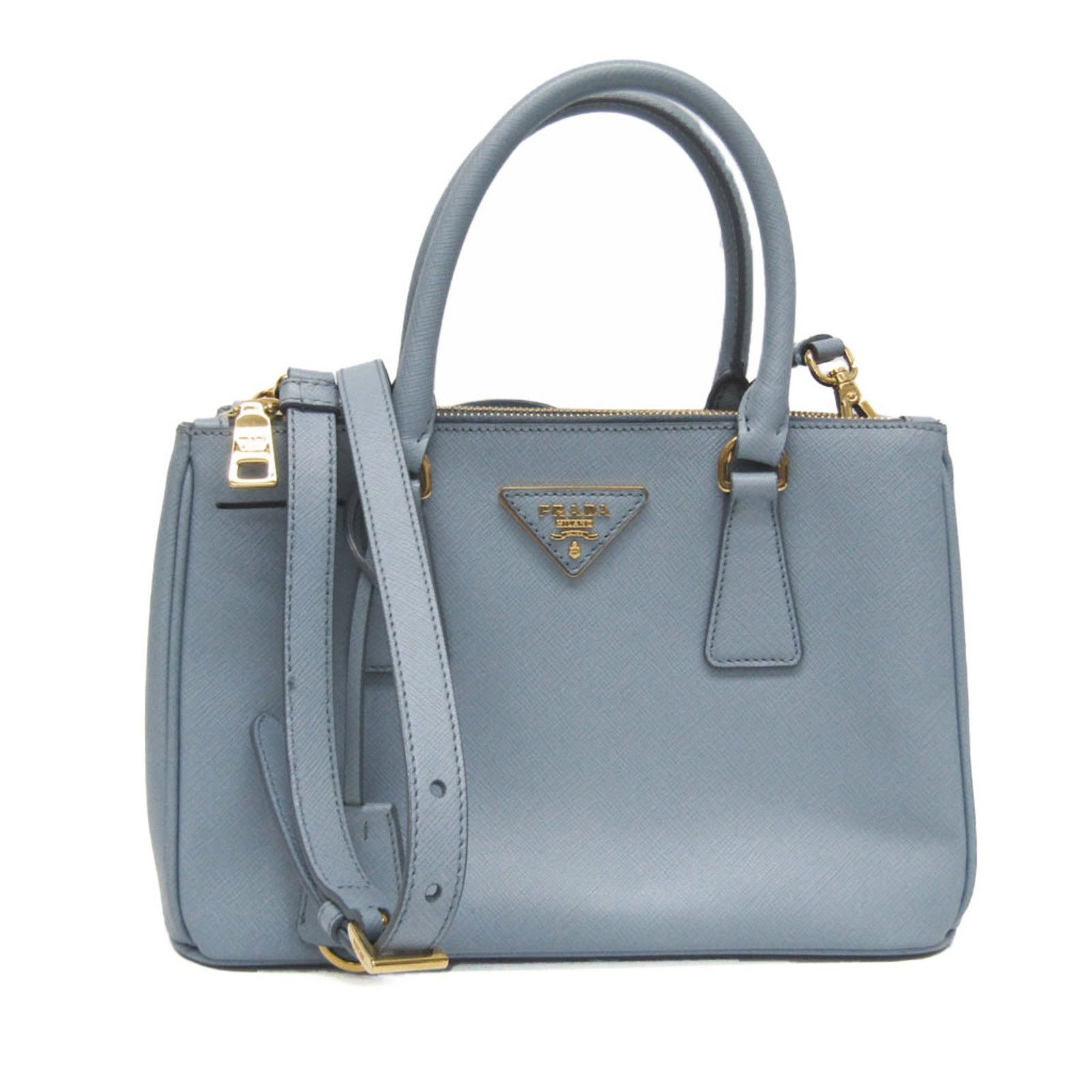 Prada Affiano Lux Galleria Mall Top Handle Bag in Blue, Women's