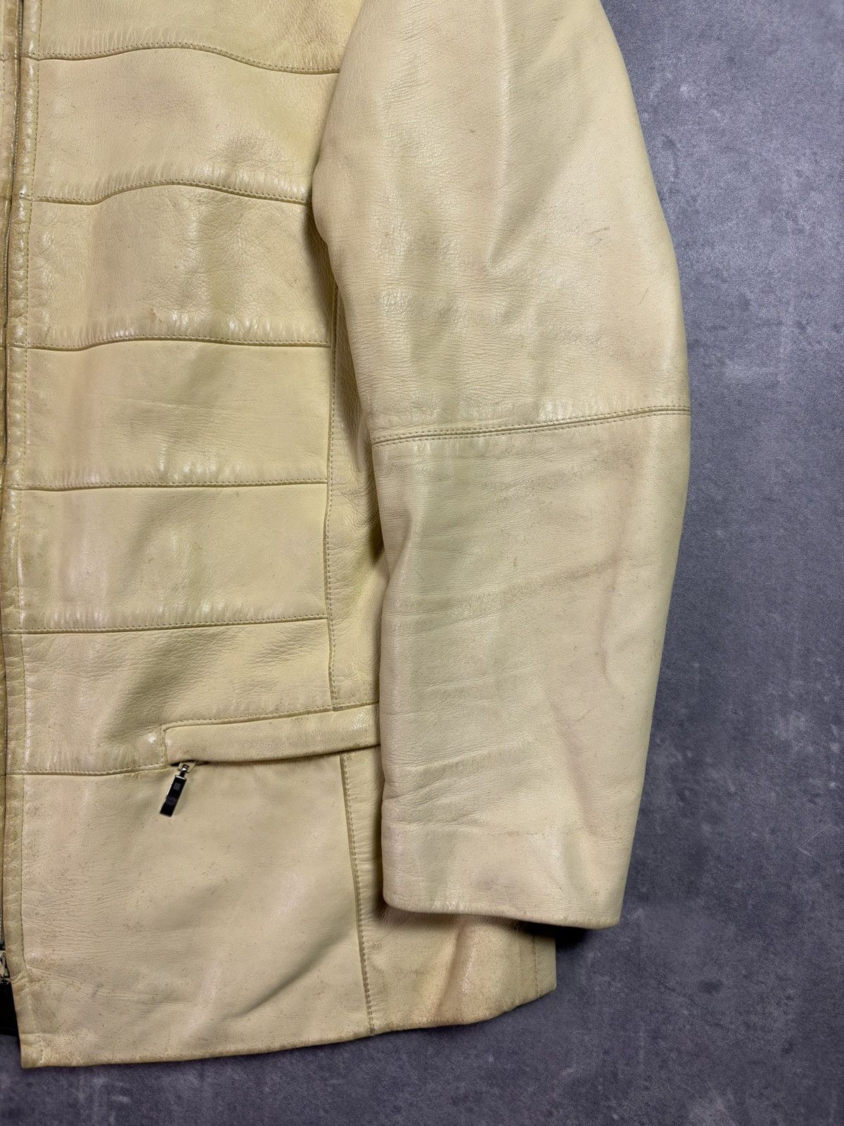 Givenchy 90s Distressed Faded Givenchy Napoleon Leather Jacket 40 Size L / US 10 / IT 46 - 8 Thumbnail
