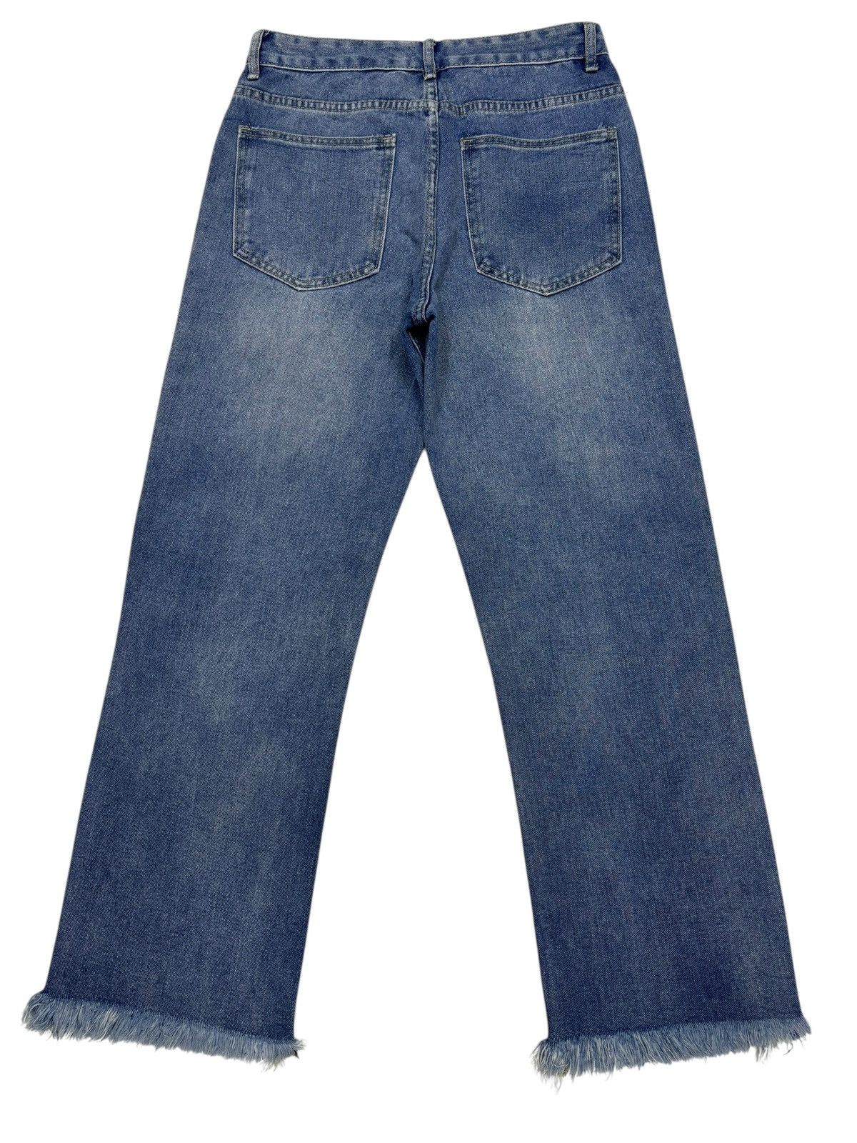 Kapital SHEIN Kapital Patchwork Tapered Leg Distressed Denim Size 30" / US 8 / IT 44 - 2 Thumbnail