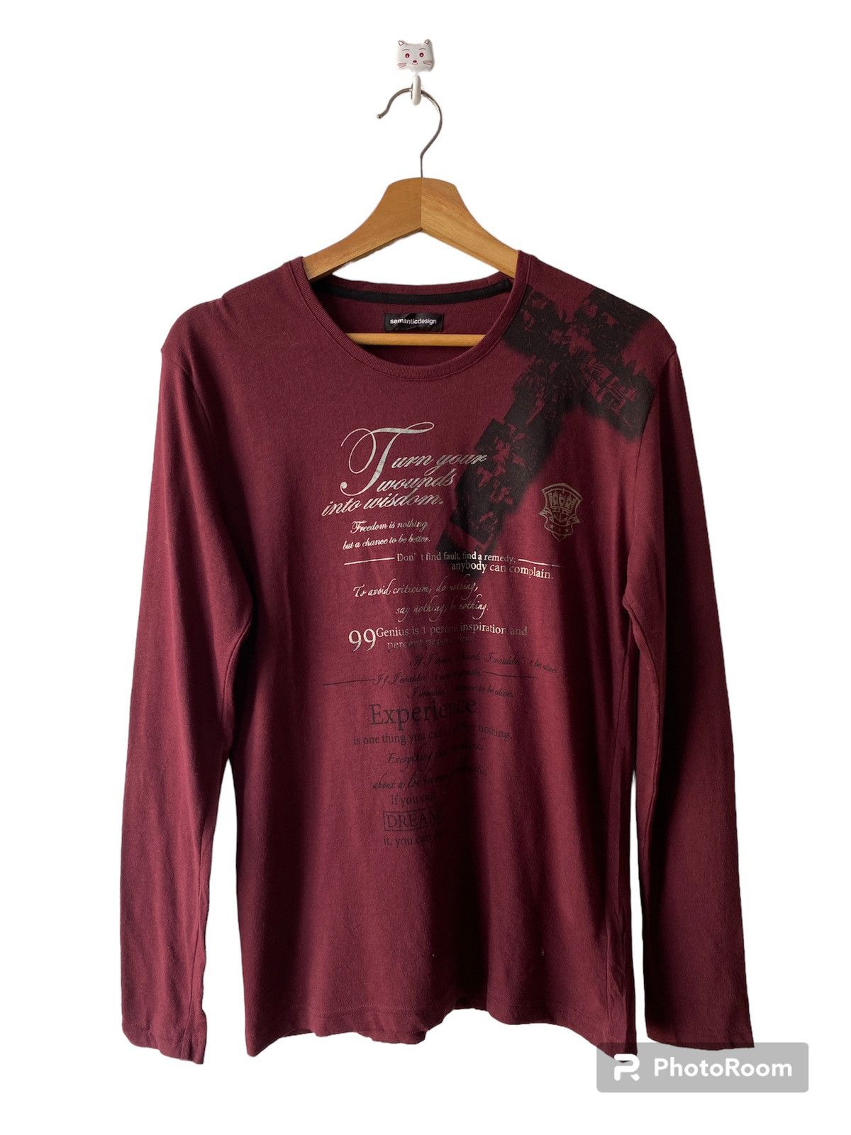 If Six Was Nine 2000s - Semantics Design Cross Logo Poem Long Sleeve Size US M / EU 48-50 / 2 - 1 Thumbnail