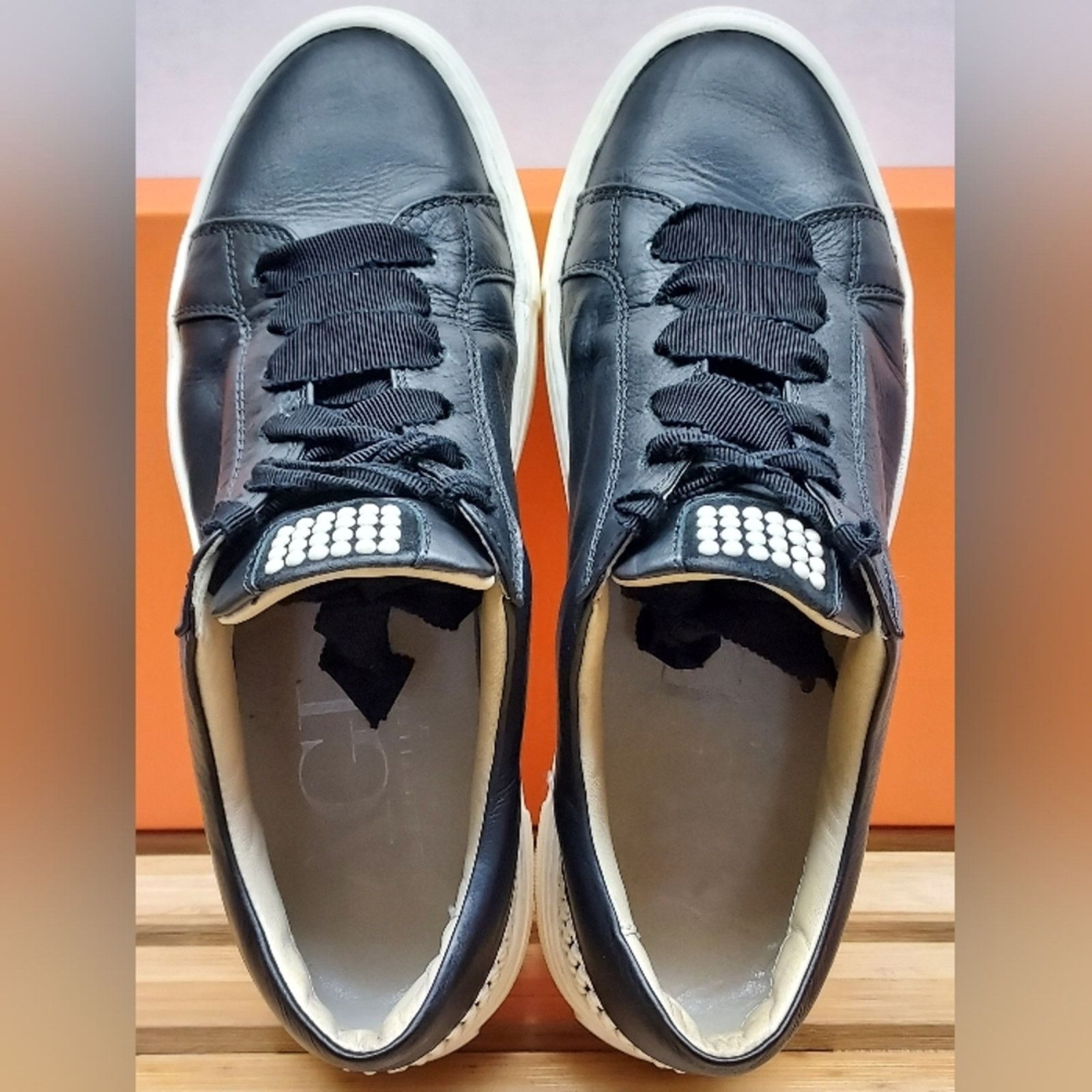 AGL AGL Womens Nero Leather Fashion Sneakers Size 36.5 (6.5) Size US 6.5 / IT 36.5 - 8 Thumbnail
