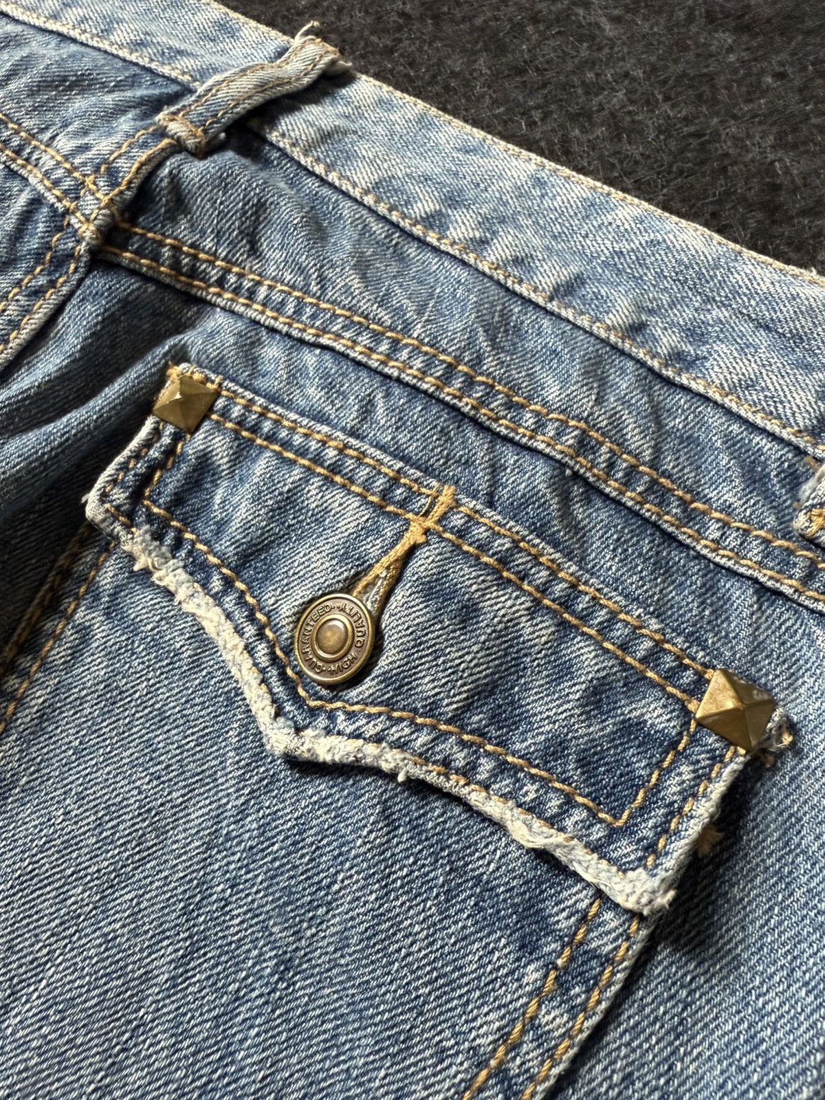 Hysteric Glamour × Japanese Brand Distressed Boro Studded Flare Jeans Japanese Brand Size US 28 / EU 44 - 18 Thumbnail