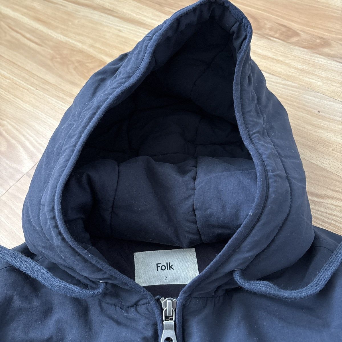 Folk Folk Padded Hooded Jacket Navy Size 2 Size US S / EU 44-46 / 1 - 9 Thumbnail
