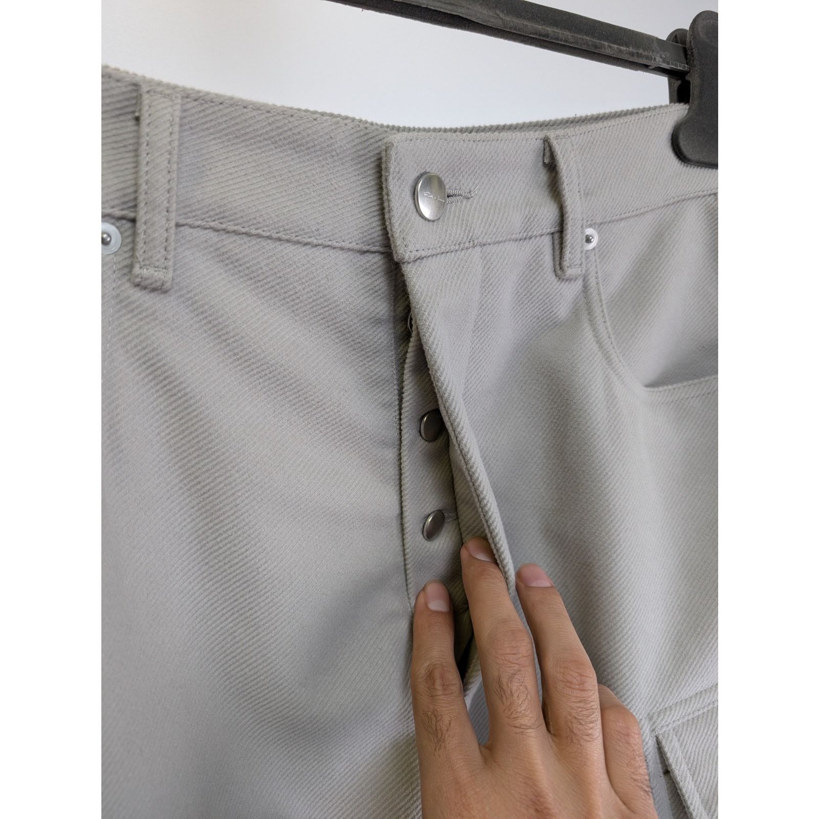 Rick Owens o1rshd1 Double Cargo Pants in Pearl Size US 31 - 6 Thumbnail
