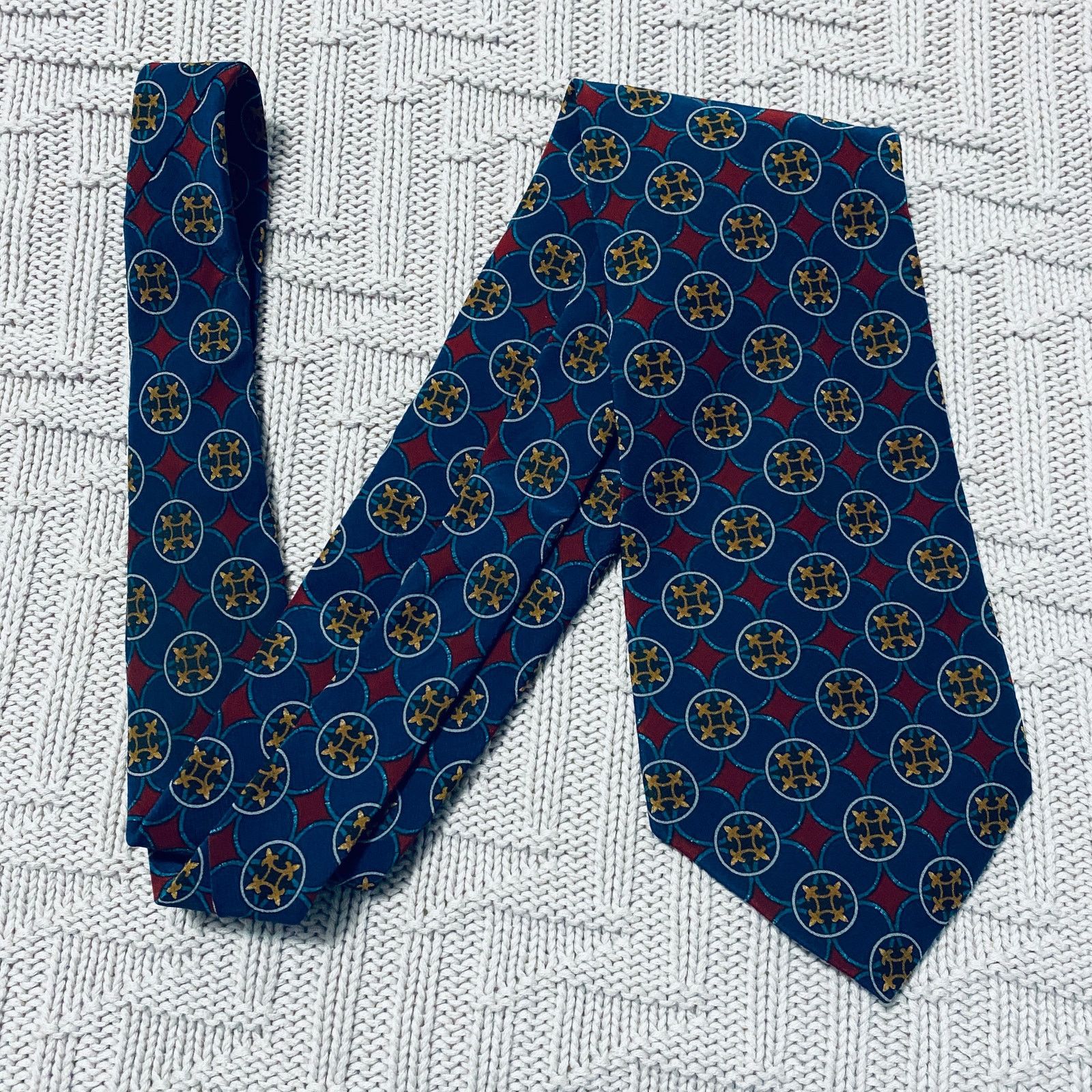 Dior Dior blue circle pattern silk tie Size ONE SIZE - 1 Thumbnail
