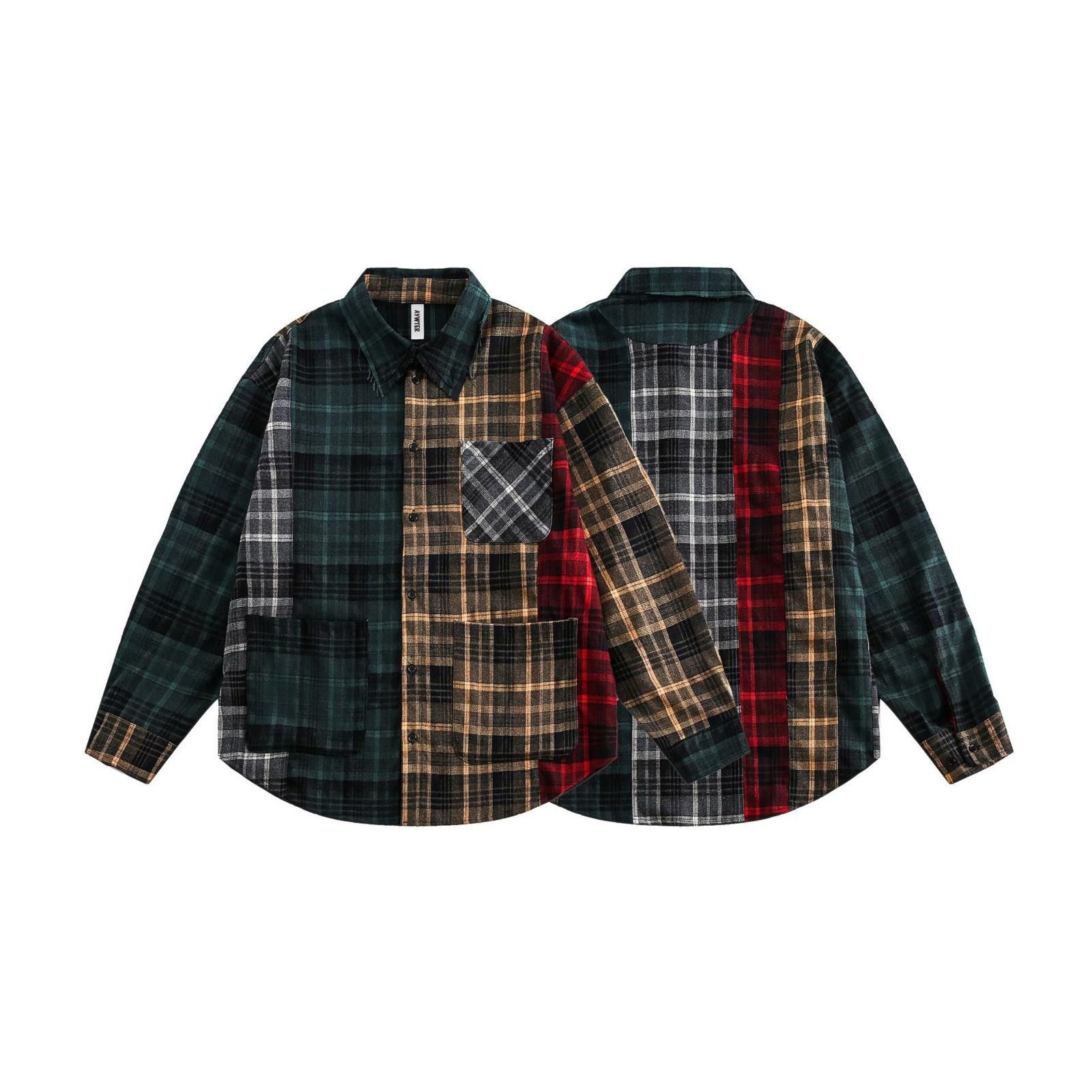 Japanese Brand Multicolor Patchwork Plaid Flannel Shirt, Relaxed Fit Size US M / EU 48-50 / 2 - 5 Thumbnail