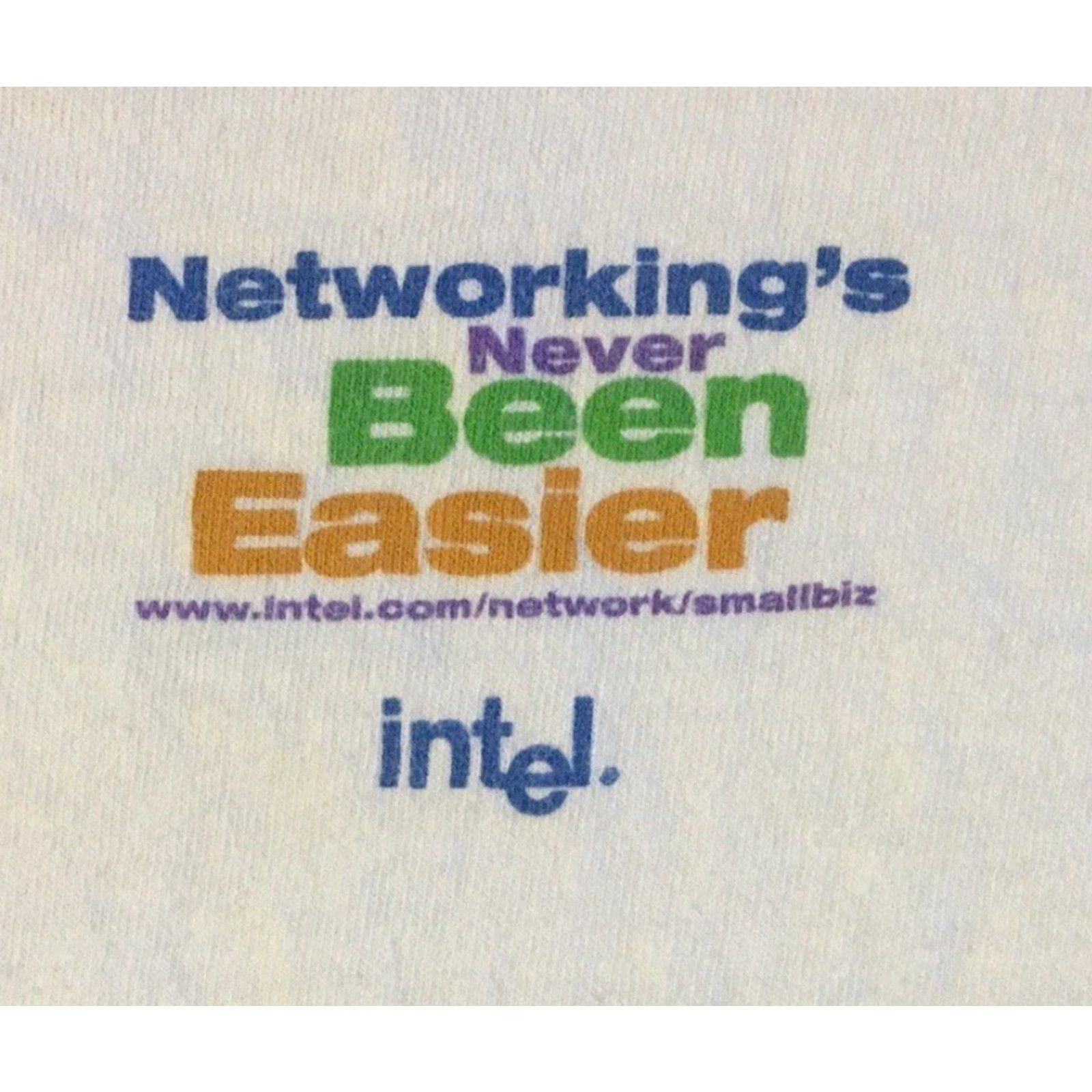 Apple VINTAGE Intel Faded Promo Shirt L White Microsoft T-Shirt Mens 90s Grunge California 80s Tech Meme Space Size US L / EU 52-54 / 3 - 4 Thumbnail