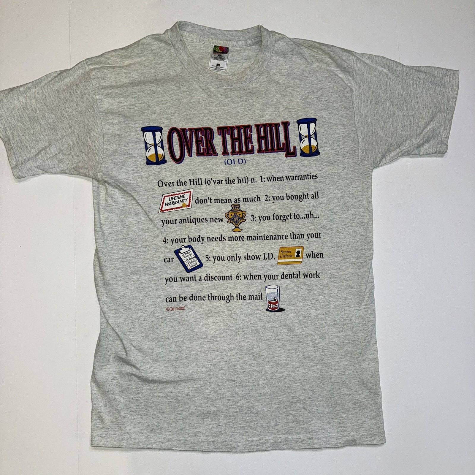 Fruit Of The Loom VTG Funny Over The Hill T Shirt Size L Fruit of the loom Size US L / EU 52-54 / 3 - 1 Thumbnail