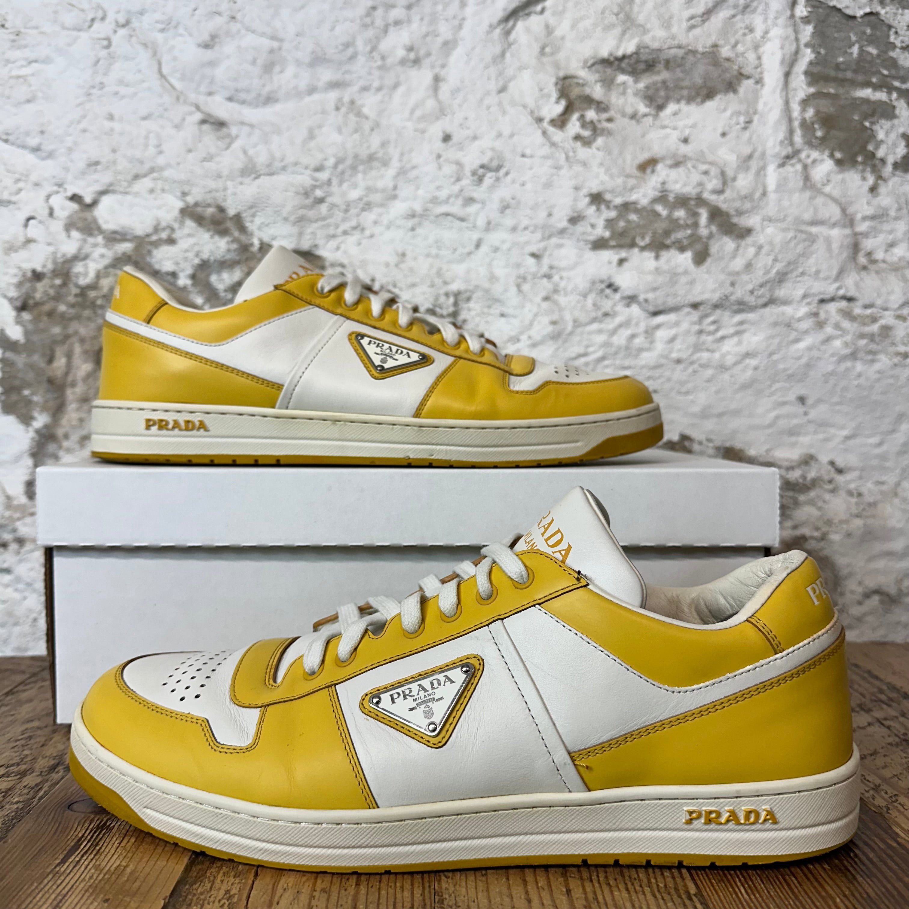 Prada Prada Downtown Leather Yellow White Sneaker Sz 10 Size US 10 / EU 43 - 1 Thumbnail