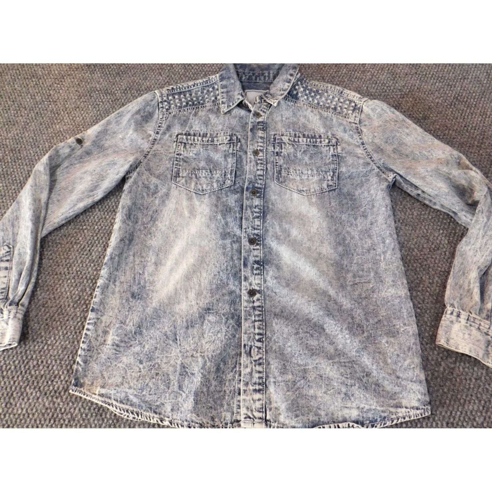 Akademiks VINTAGE Akademiks Denim Shirt Womens Large Blue Jeans Retro Button-Up Hip-Hop Vintage Size L / US 10 / IT 46 - 2 Thumbnail