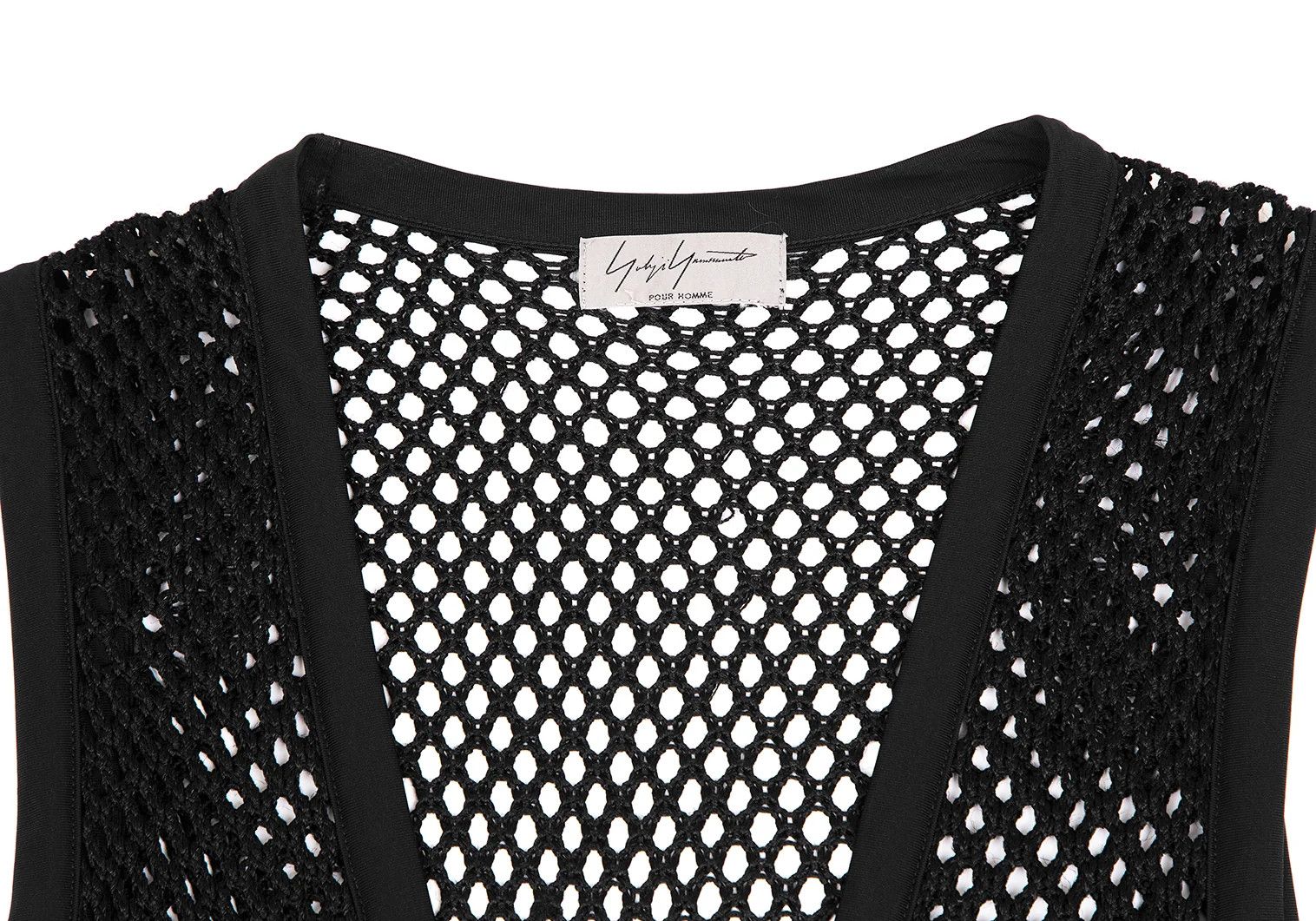 Yohji Yamamoto Yohji Yamamoto Fishnet Knit Vest Black M Size US M / EU 48-50 / 2 - 3 Thumbnail