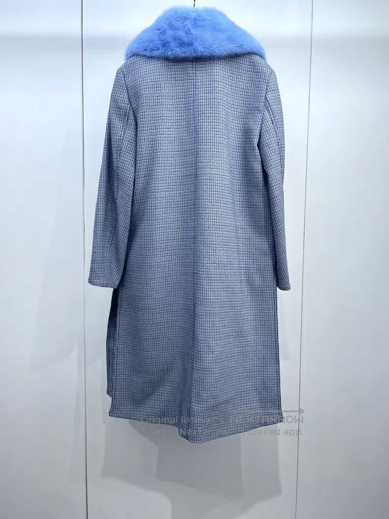 Fendi Fendi Plaid Fur Collar Lightweight Coat Size XXS / US 00 / IT 34 - 2 Thumbnail