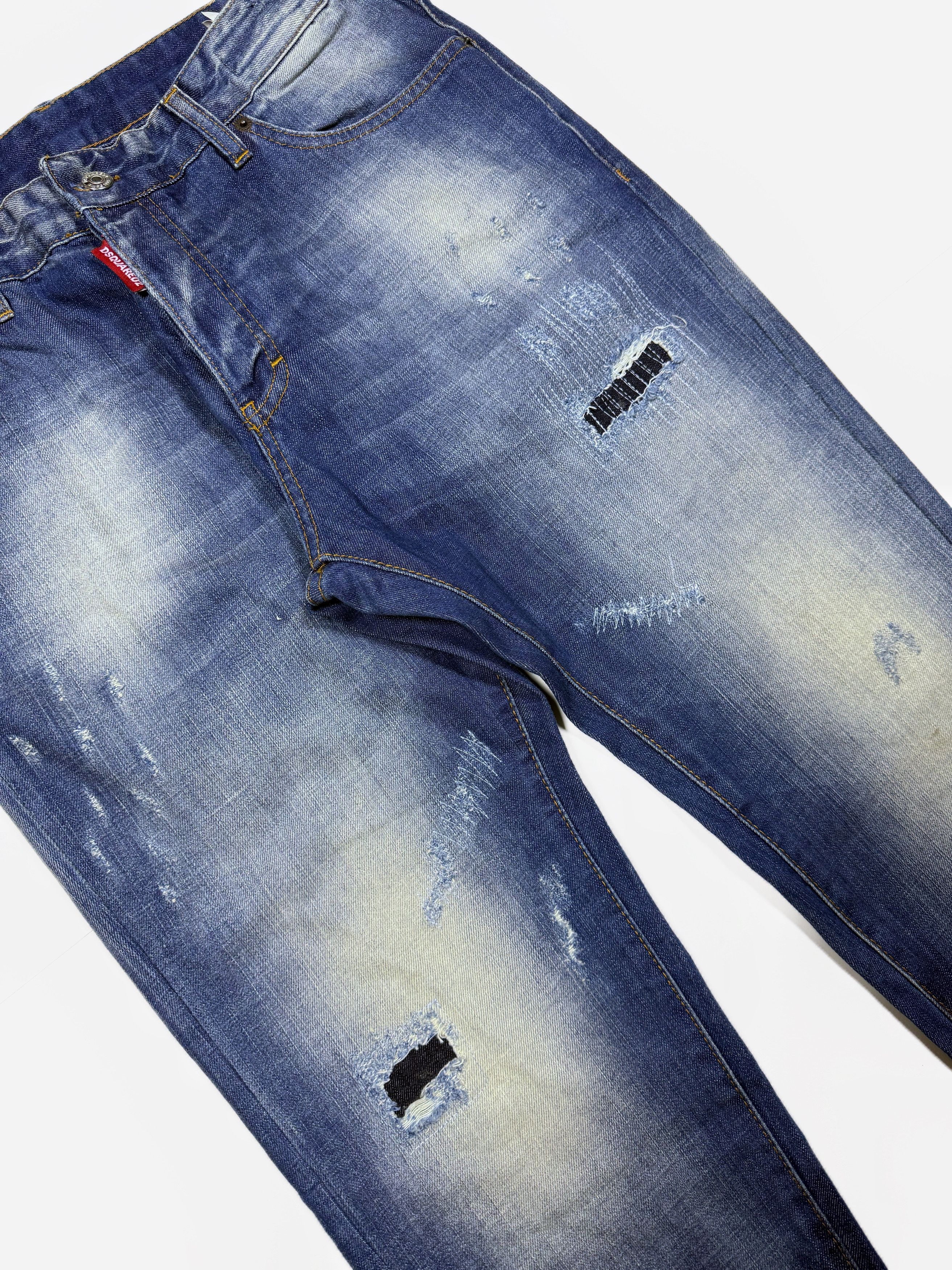 Dsquared2 Dsquared2 Distressed Slim Blue Jeans 32х32 Size US 32 / EU 48 - 6 Thumbnail