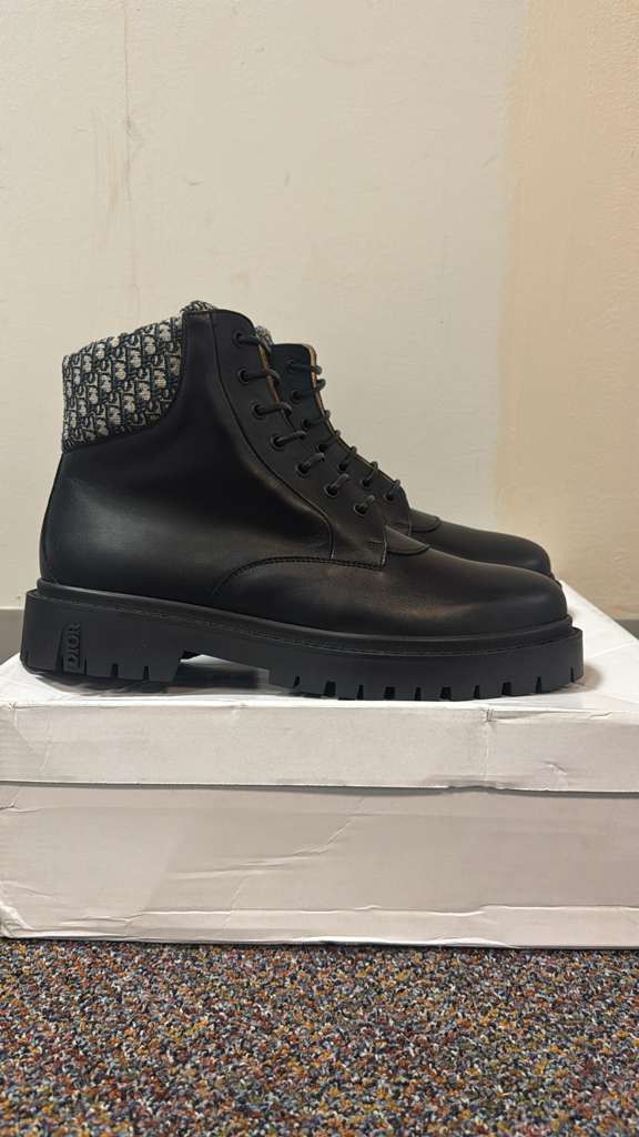 Dior o1rshd1 Q:2 / Oblique jacquard Explorer III Ankle Boot black Size US 12 / EU 45 - 17 Thumbnail
