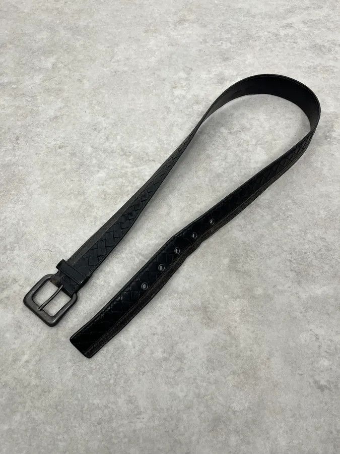 Bottega Veneta Bottega Veneta Woven Black Leather Belt Size ONE SIZE - 4 Thumbnail