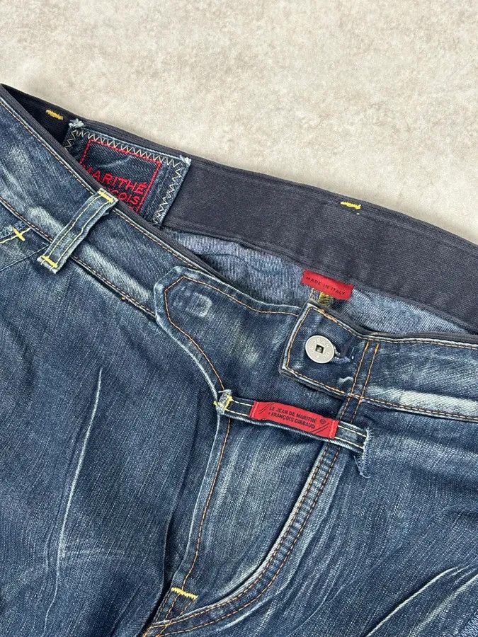 Marithe + Francois Girbaud 2000s Marithé + François Girbaud Blue Denim Cargo Jeans Size US 32 / EU 48 - 10 Thumbnail