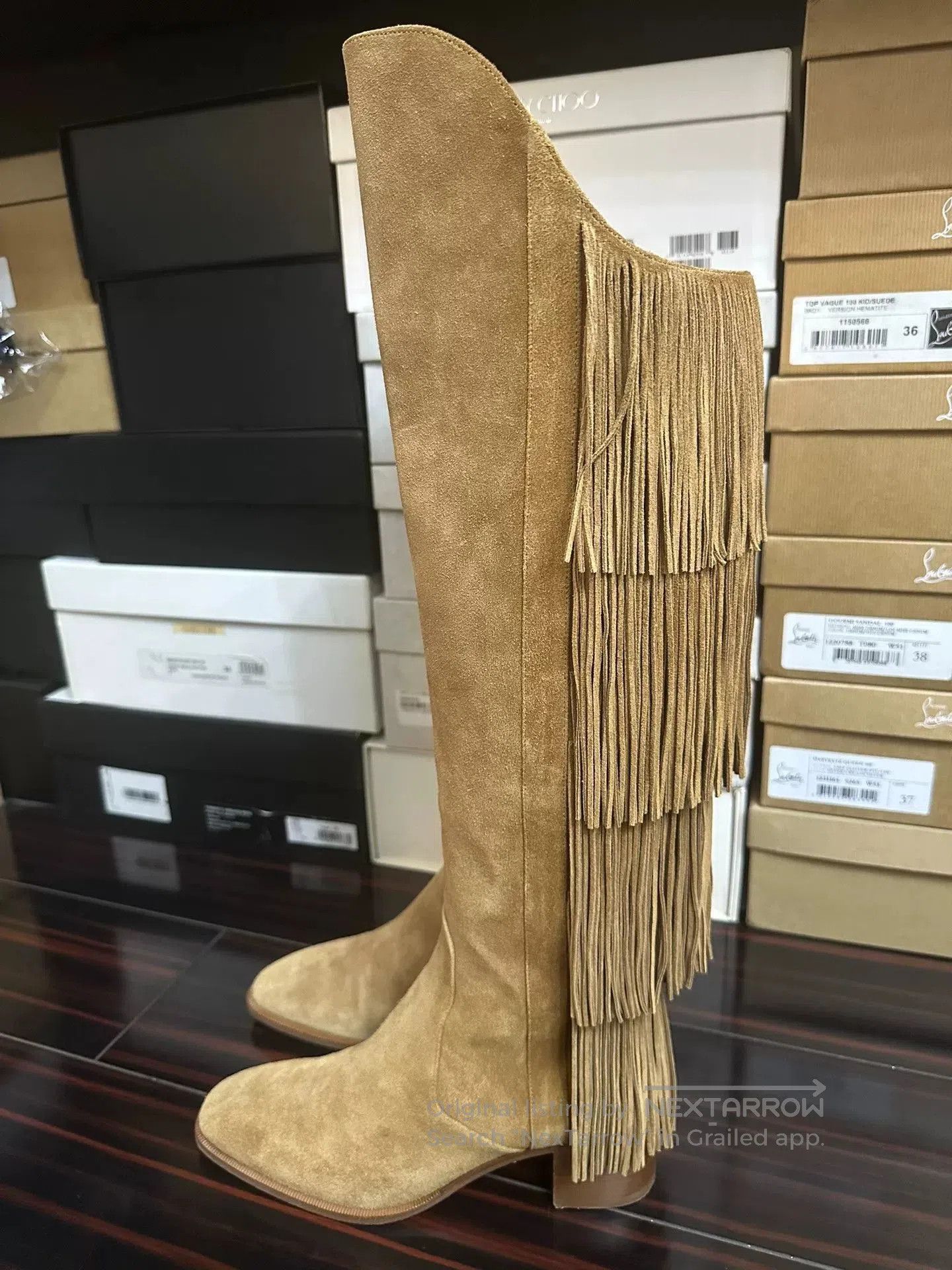 Christian Louboutin Christian Louboutin Knee-Length Boots Size 37. Size US 6 / IT 36 - 3 Thumbnail